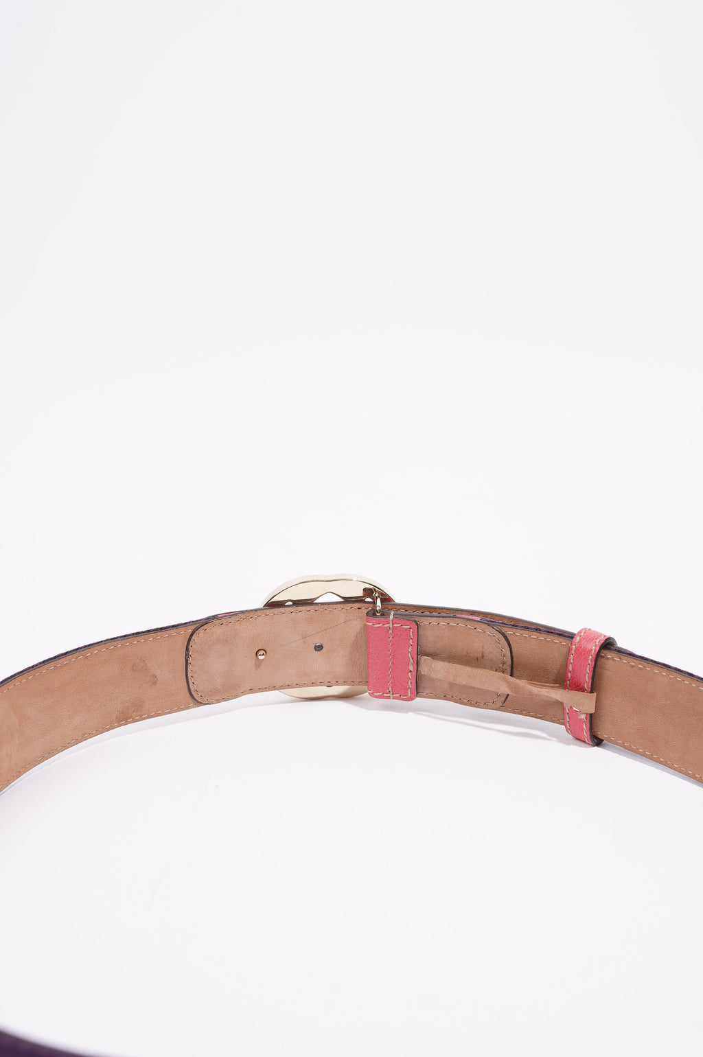 Gucci Womens Interlocking Belt Pink / Red / Purple 95cm - 38"