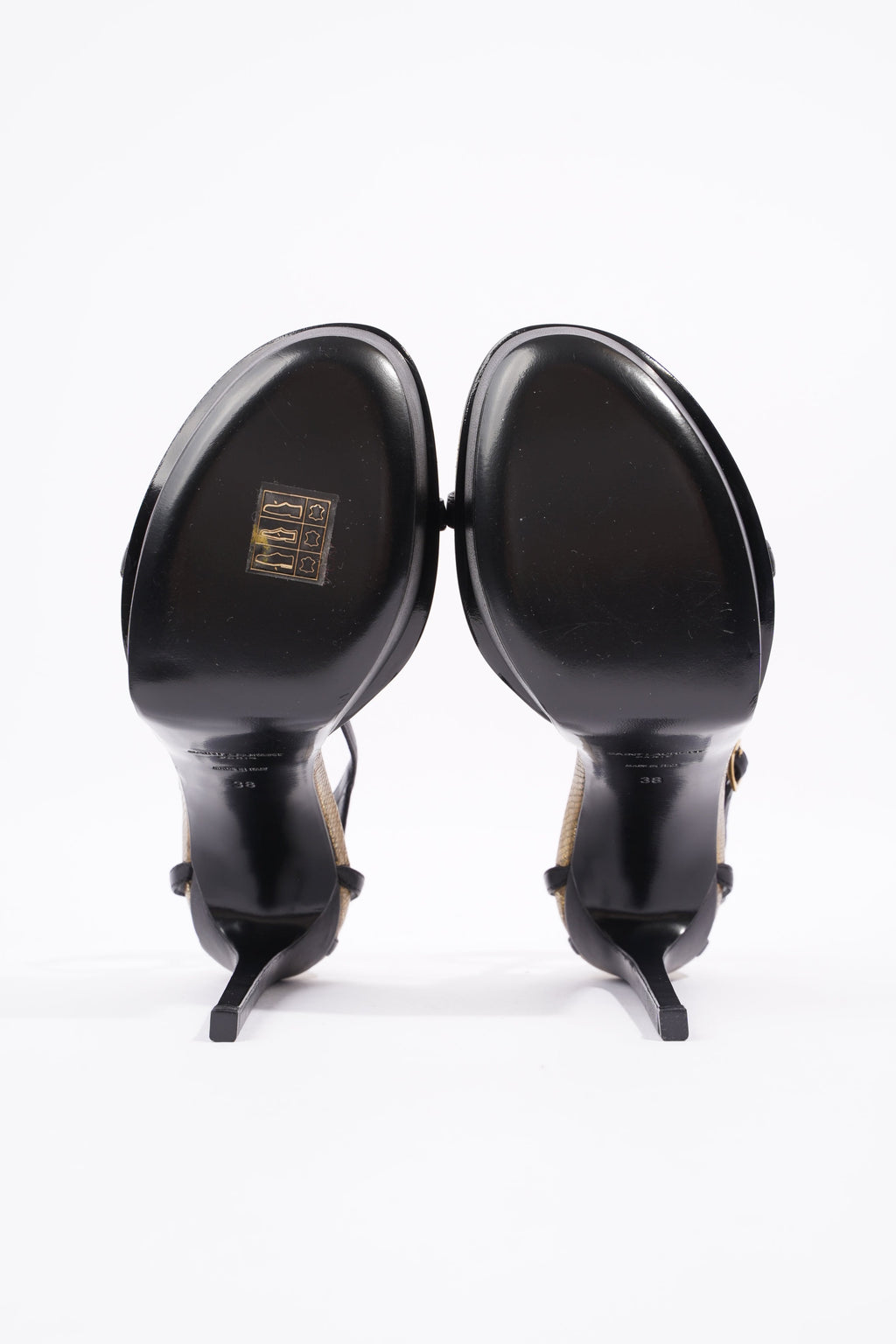 Saint Laurent Womens Janis 105 Gold / Black EU 38 / UK 5