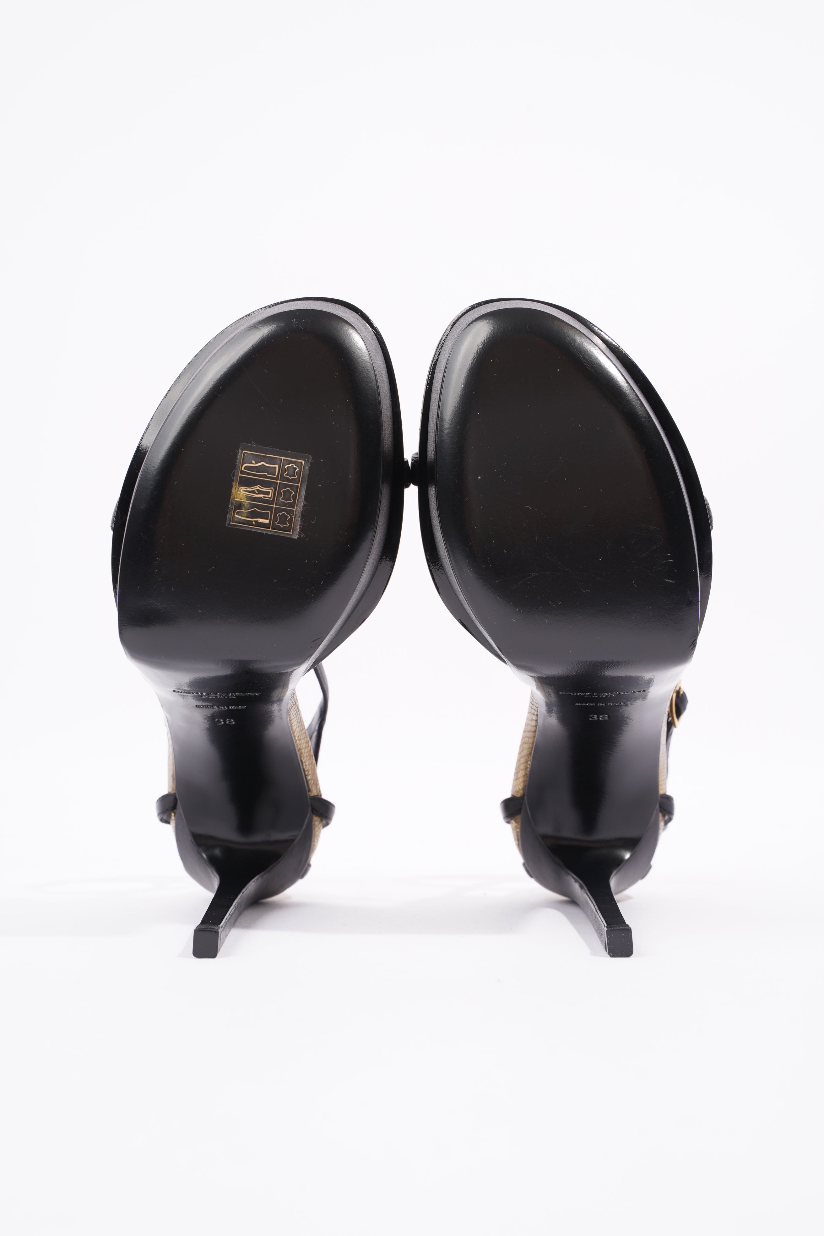 Saint Laurent Womens Janis 105 Gold / Black EU 38 / UK 5