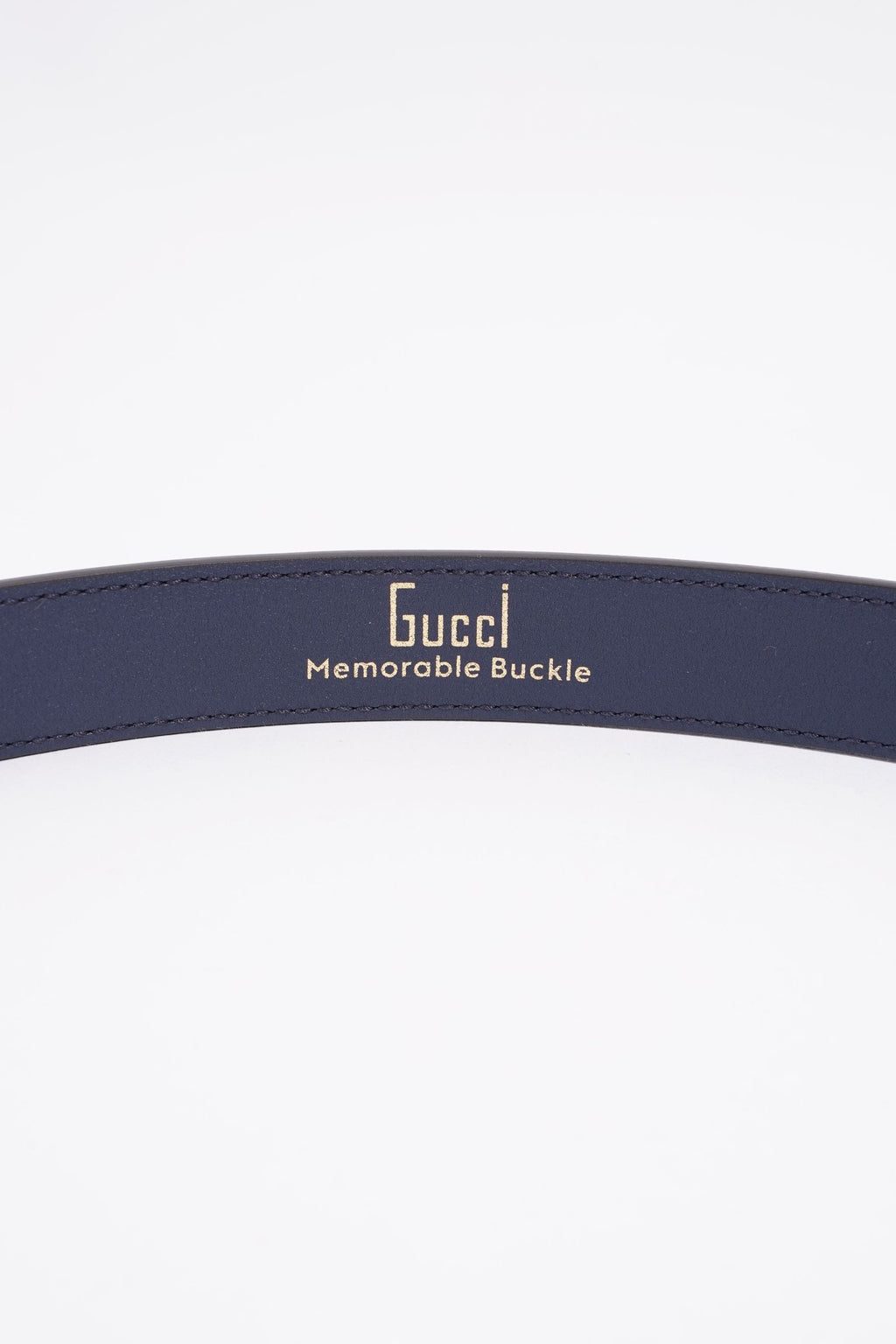Gucci Womens Interlocking Belt Navy Leather 100