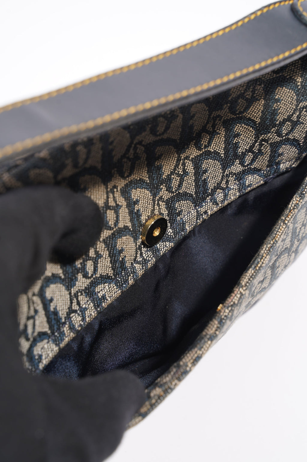 Christian Dior Saddle Bag Navy Oblique