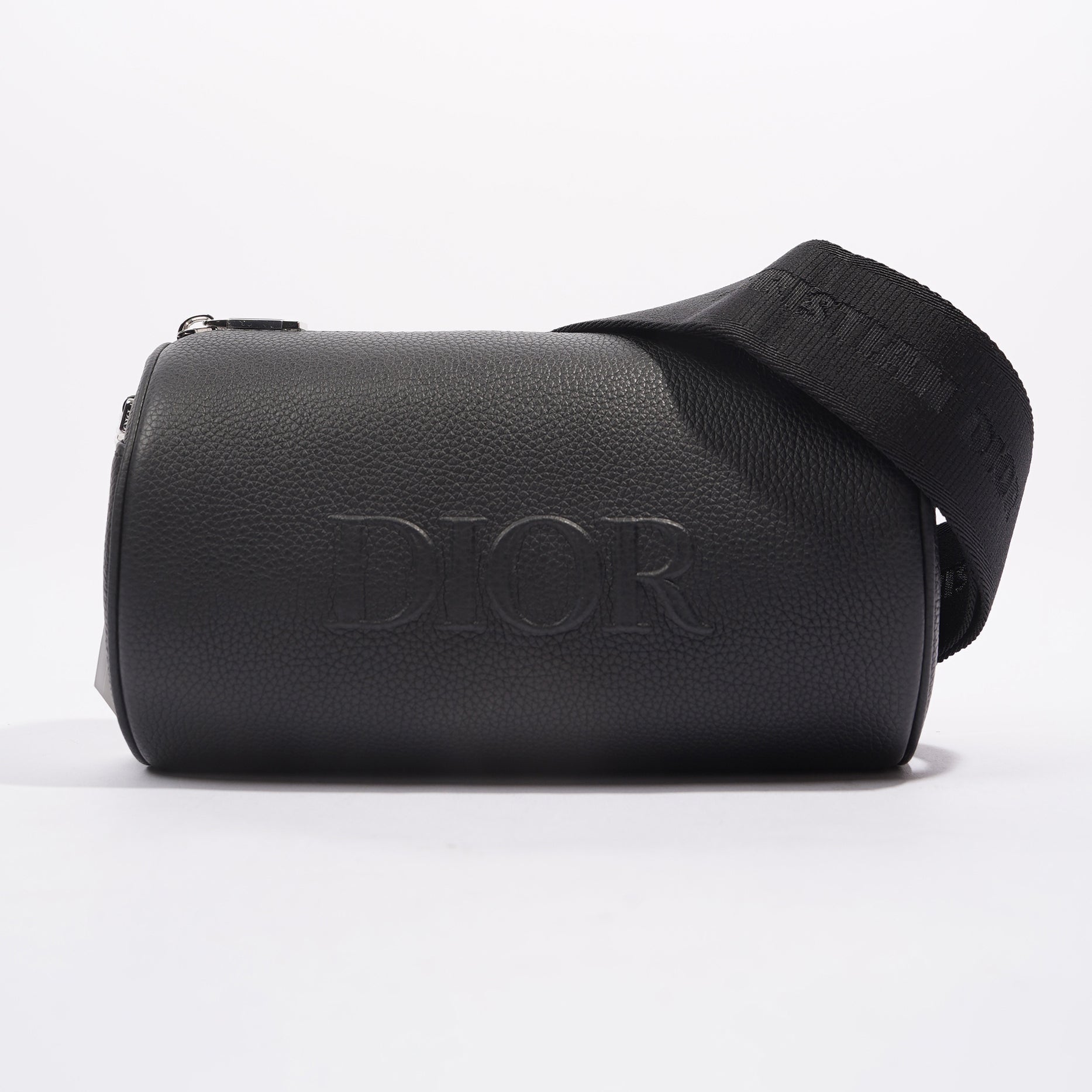 Christian Dior Mens Roller Messenger Bag Black Leather