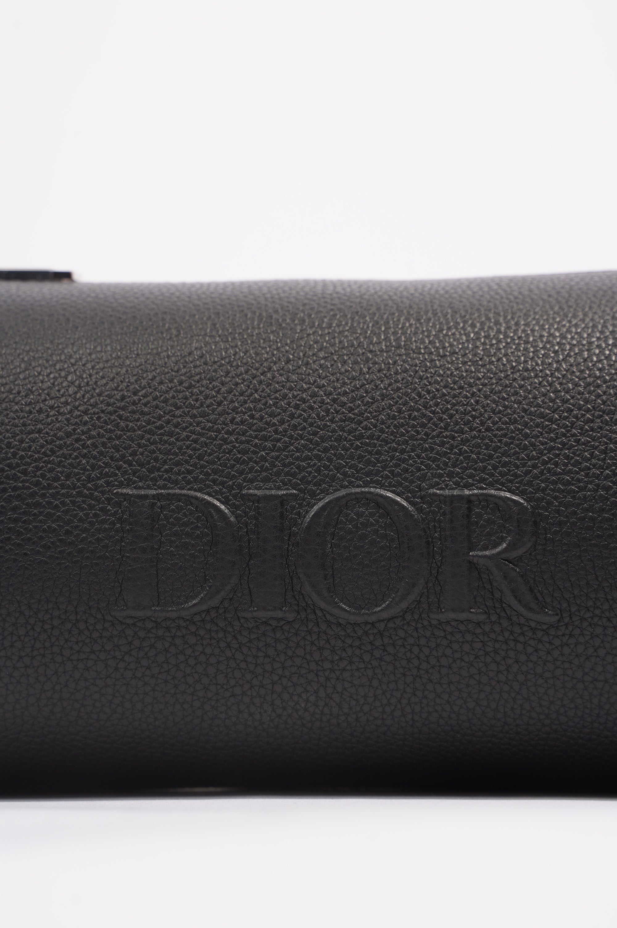 Christian Dior Mens Roller Messenger Bag Black Leather