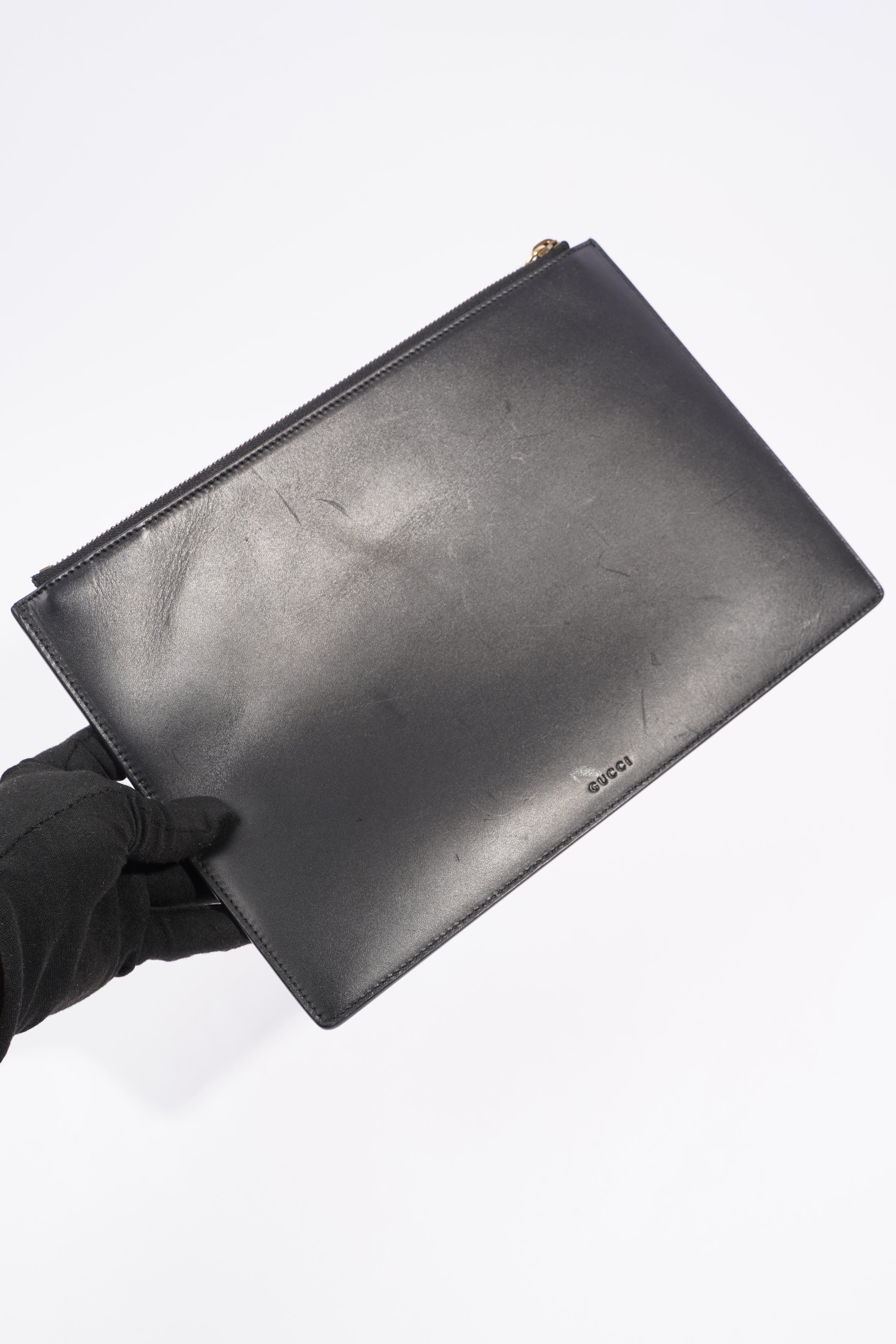 Gucci Gucci is Life Clutch Black Leather