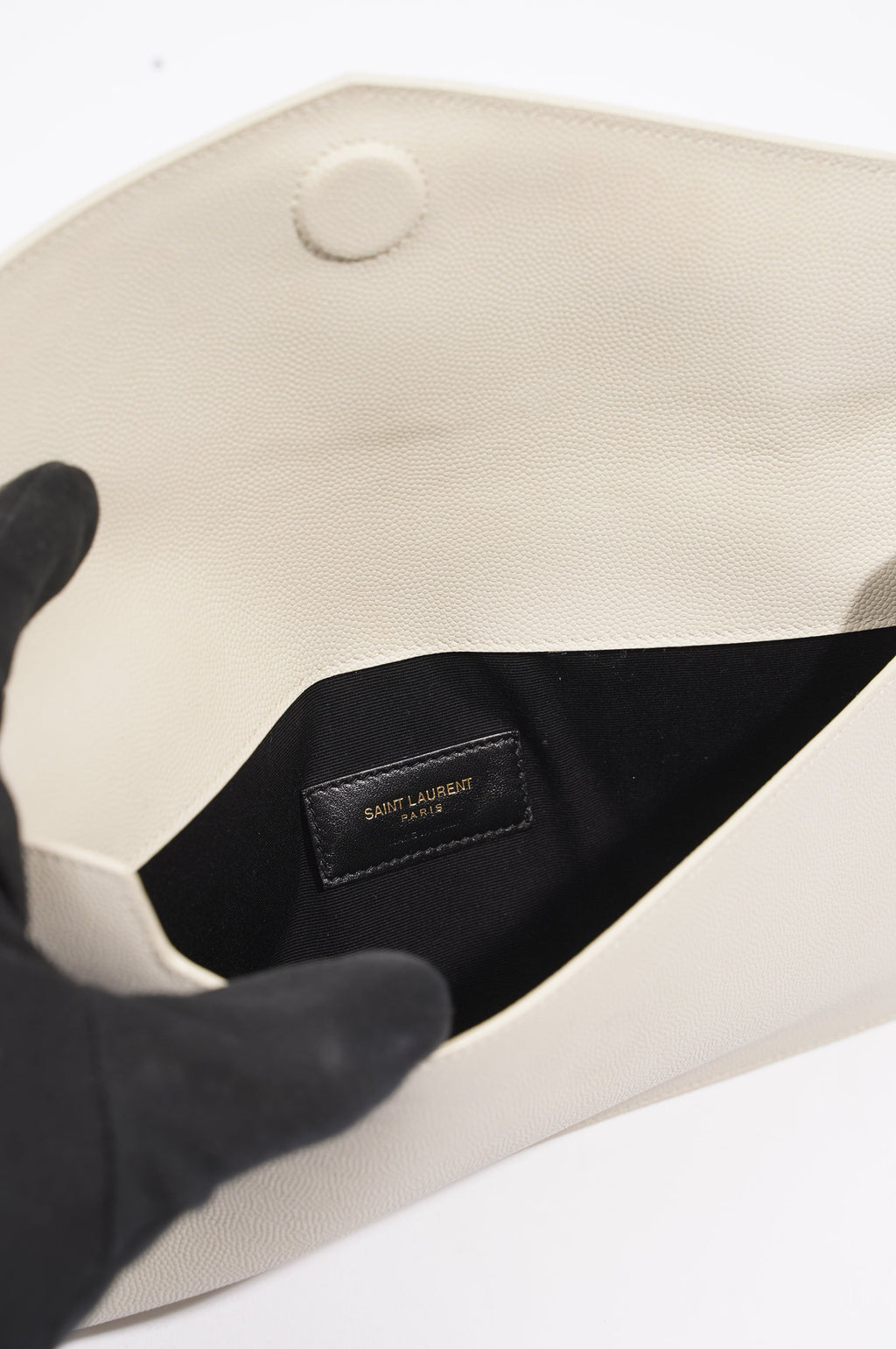Saint Laurent Womens Uptown Pouch White