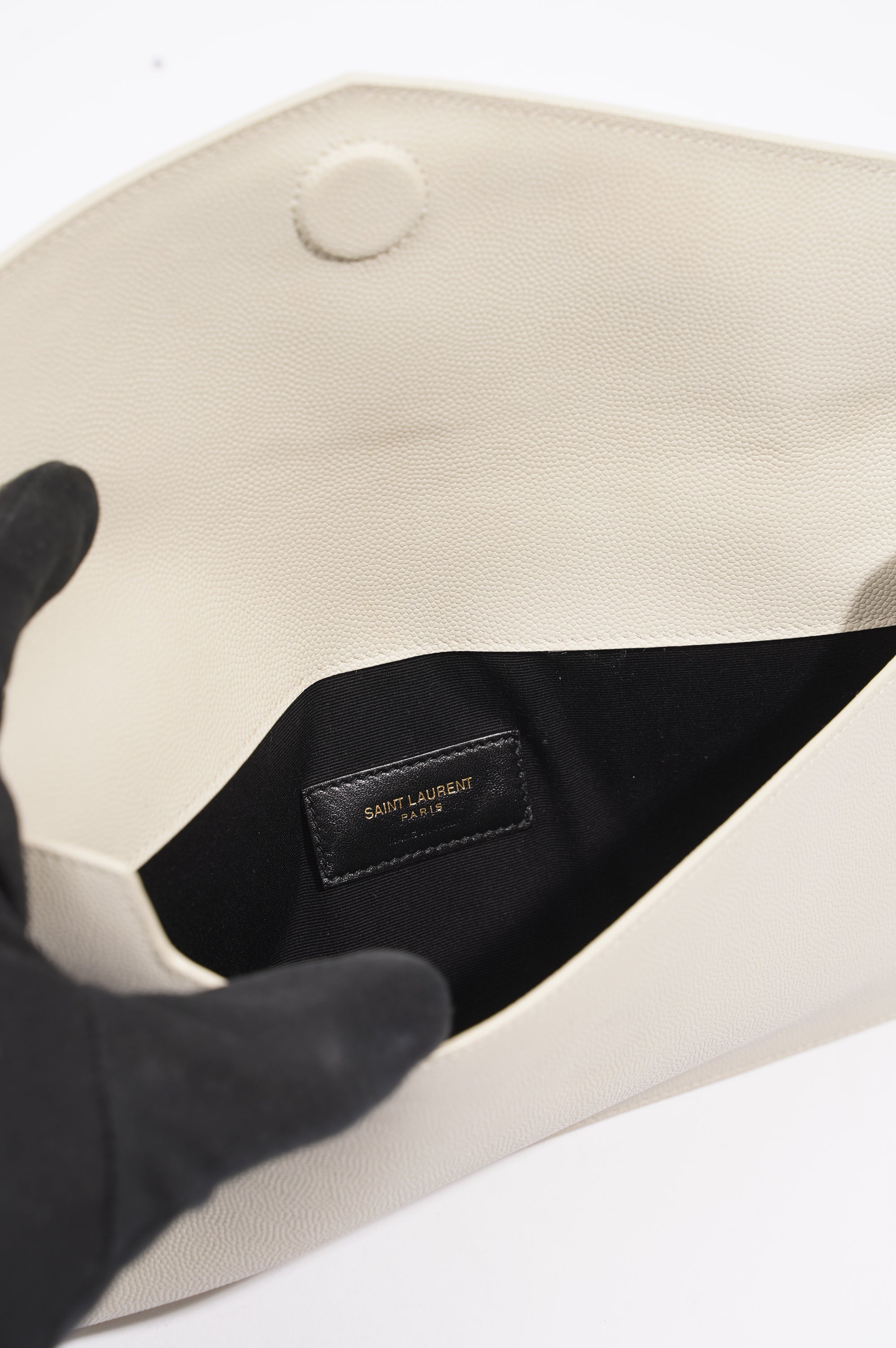 Saint Laurent Womens Uptown Pouch White