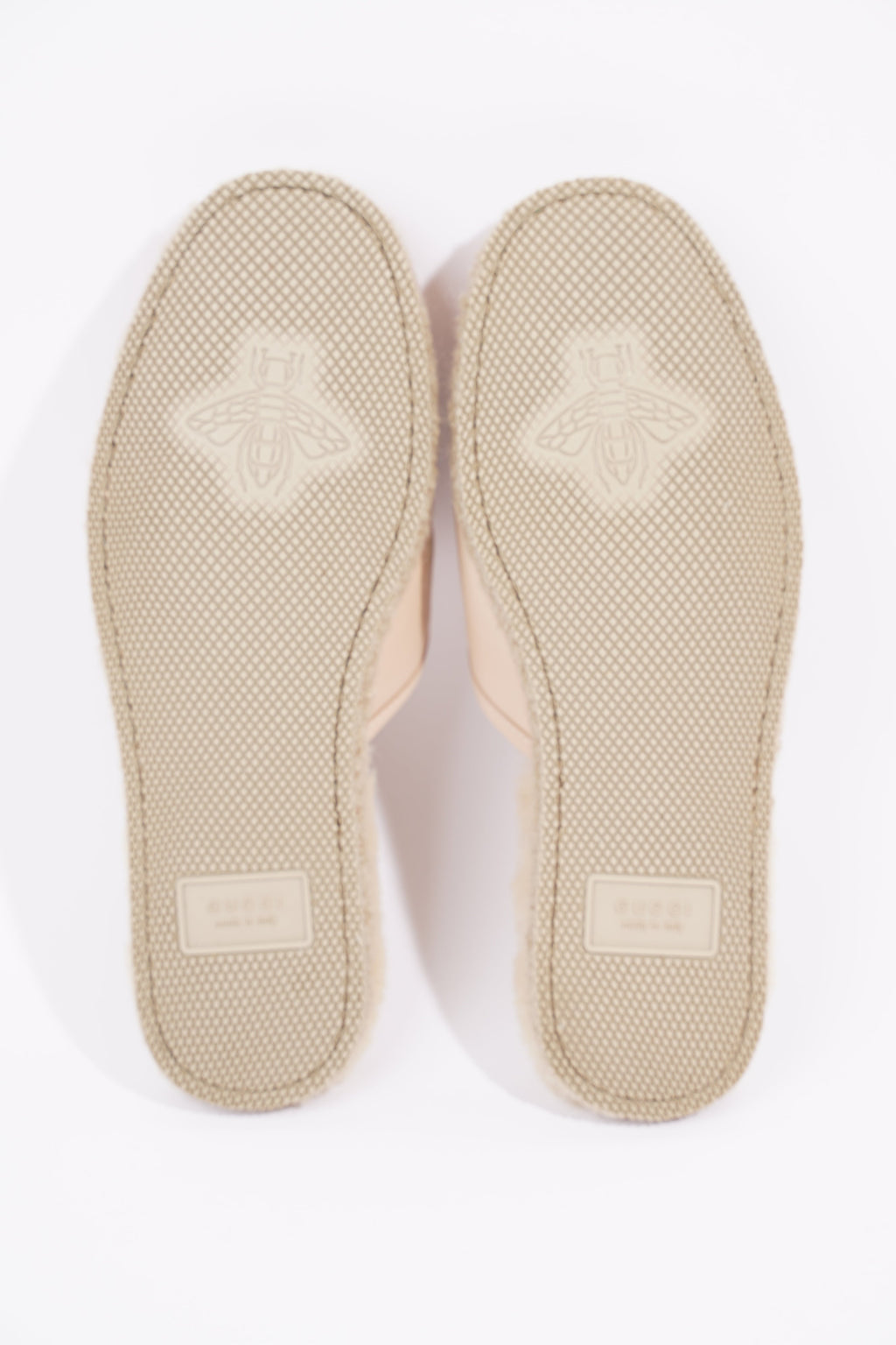 Gucci Womens Leather & Fur Horsebit Mule Nude EU 36.5 / UK 3.5