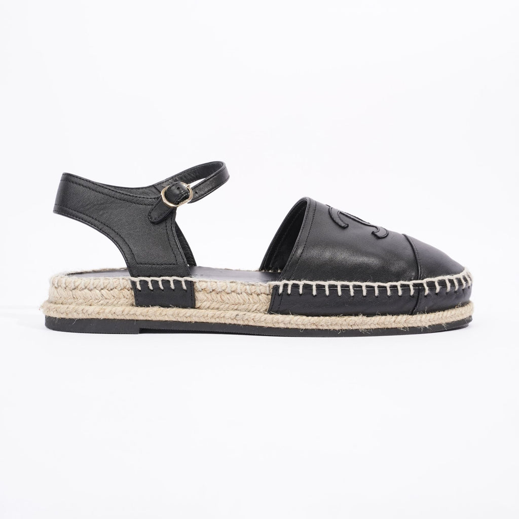 Chanel Womens Strap Espadrilles Black EU 38 / UK 5