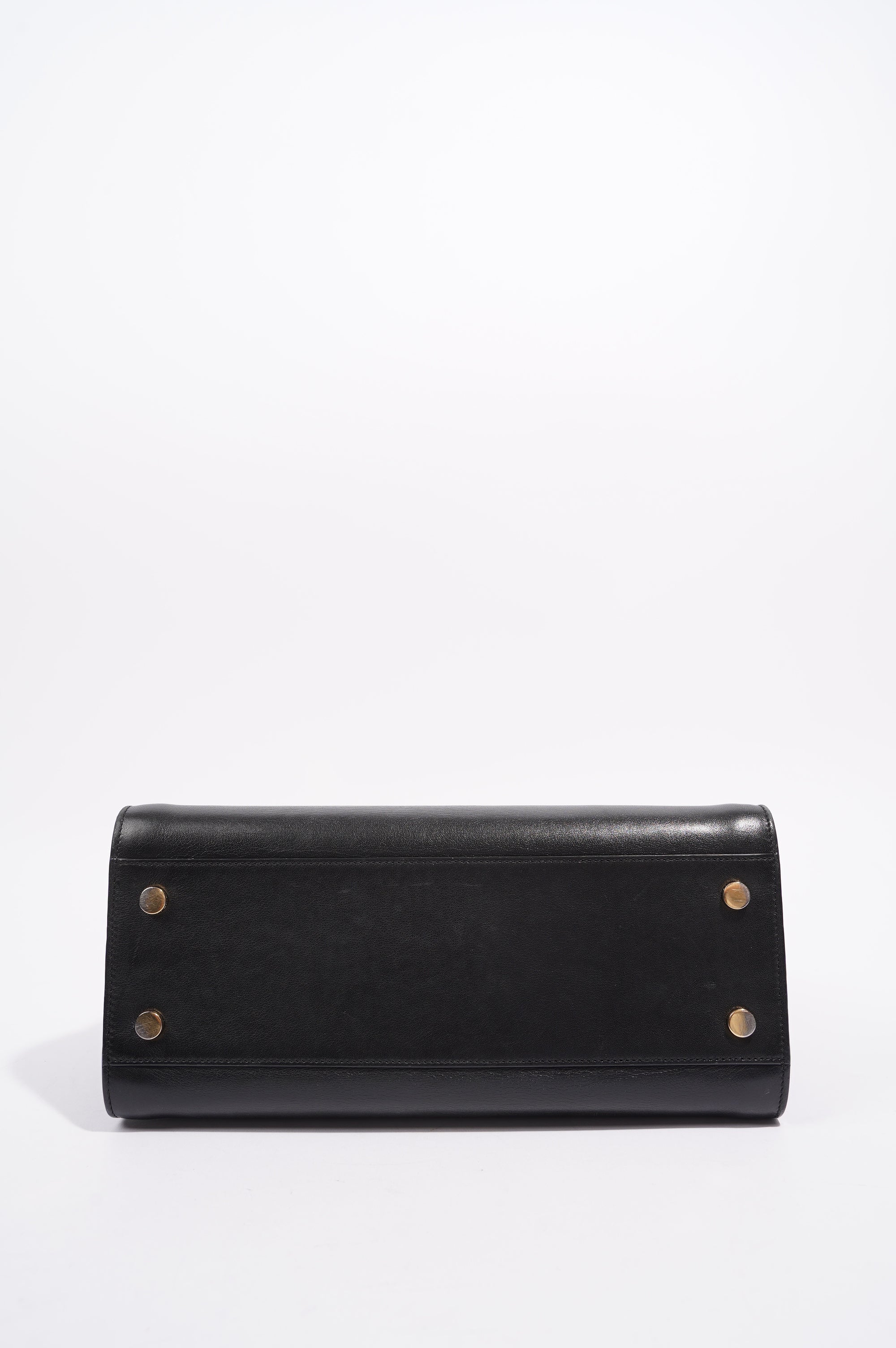 Saint Laurent Womens Cabas Black / Gold Small