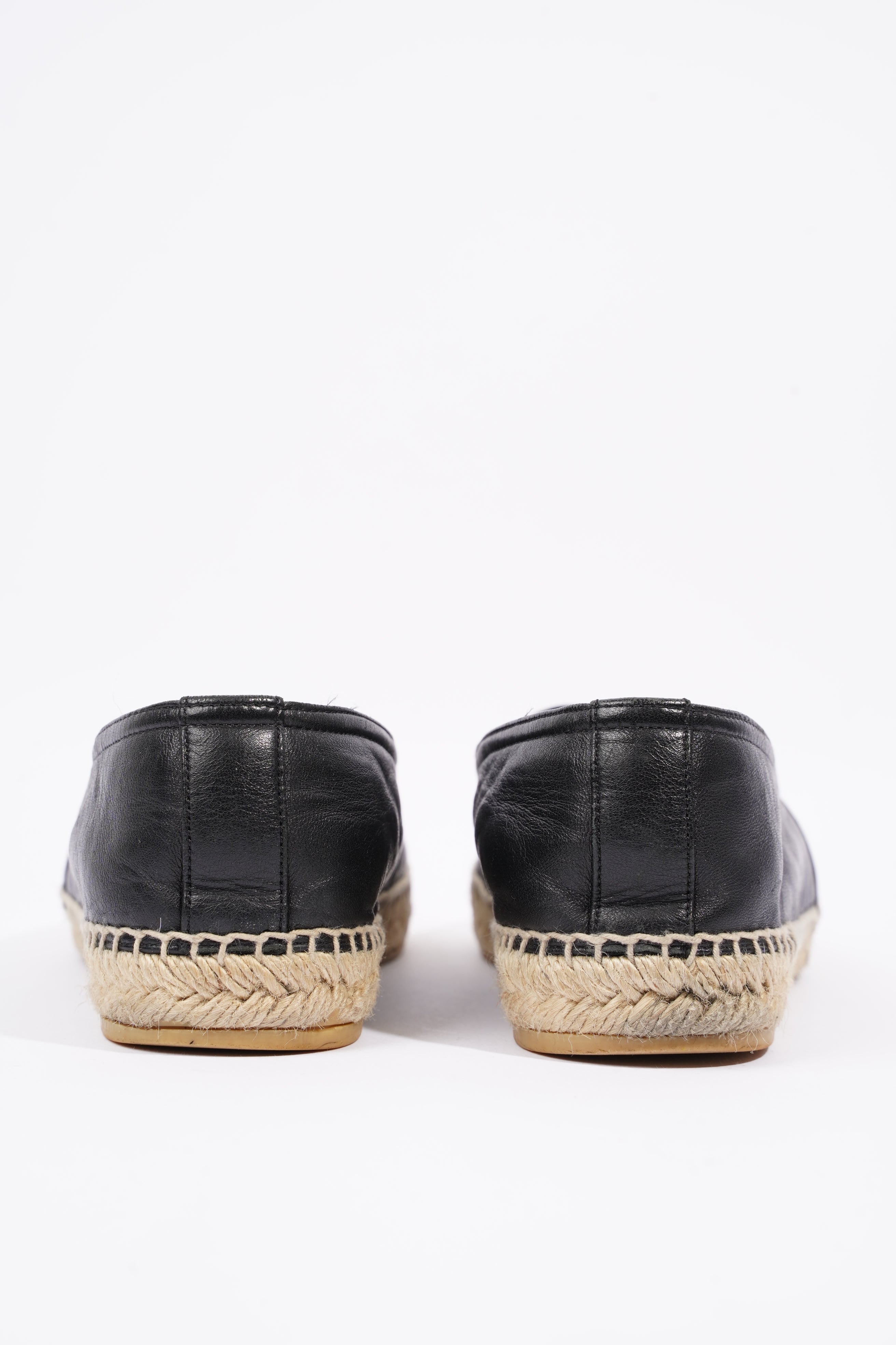 Saint Laurent Womens Espadrille Nappa Nero Black / Leather EU 40 / UK 7