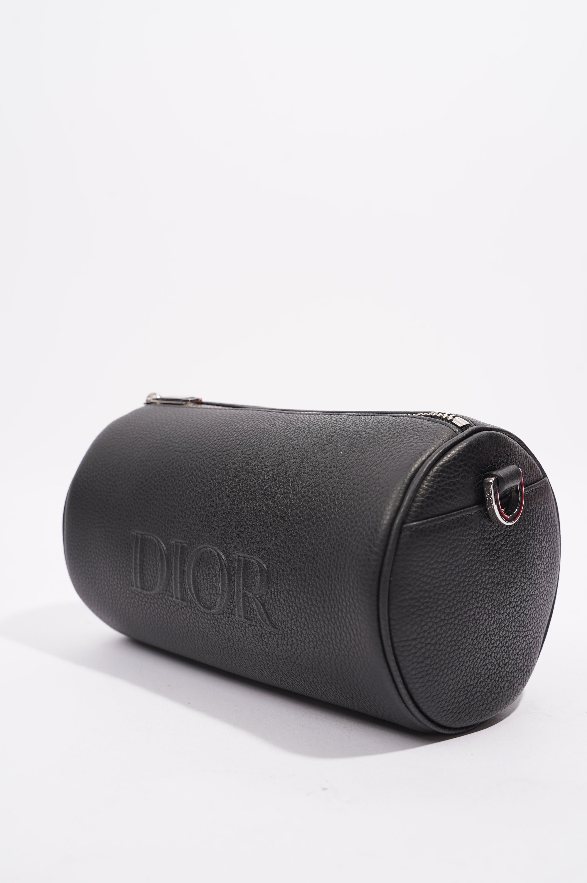 Christian Dior Mens Roller Messenger Bag Black Leather