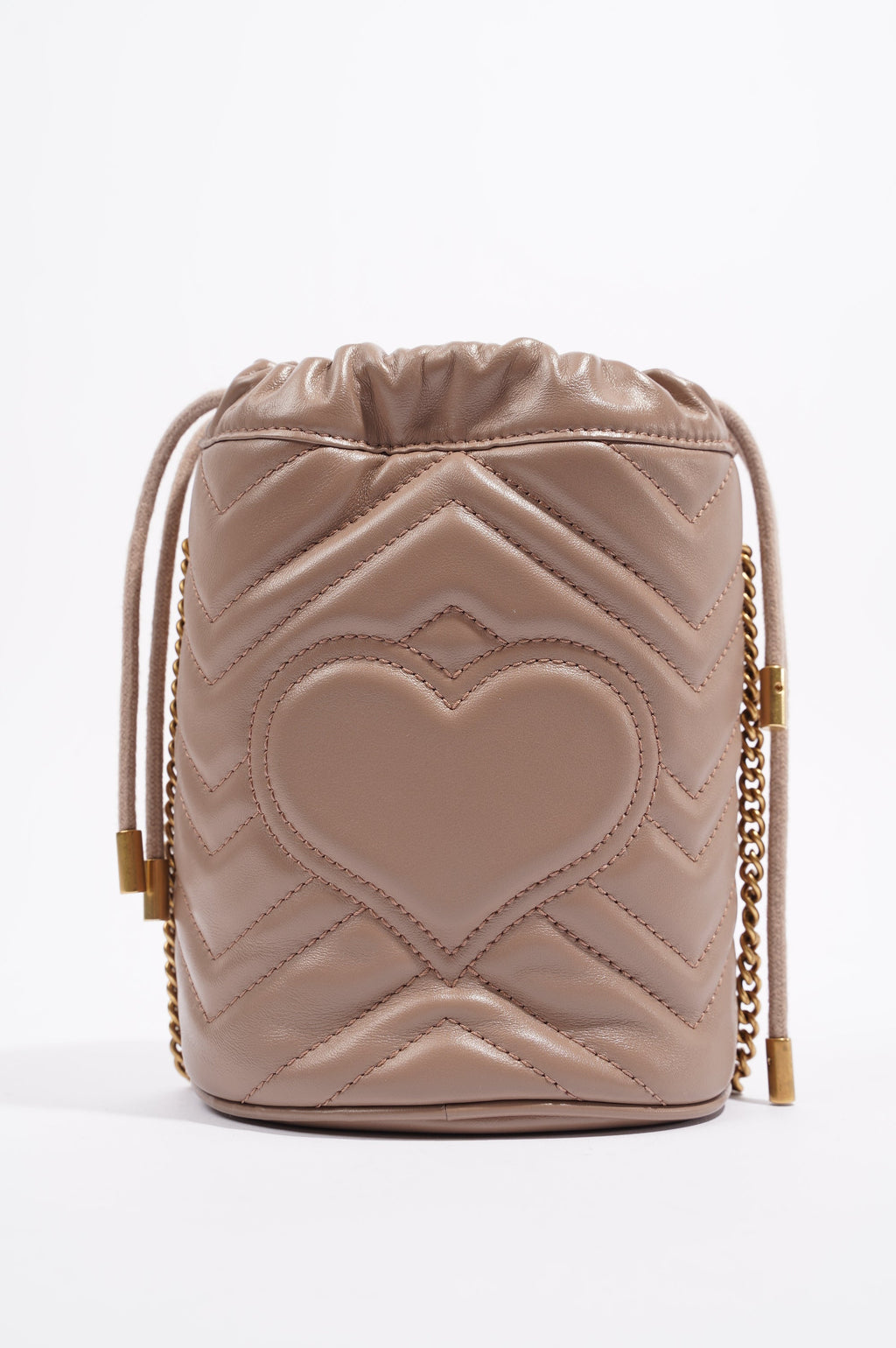 Gucci Womens Marmont Bucket Bag Nude Mini