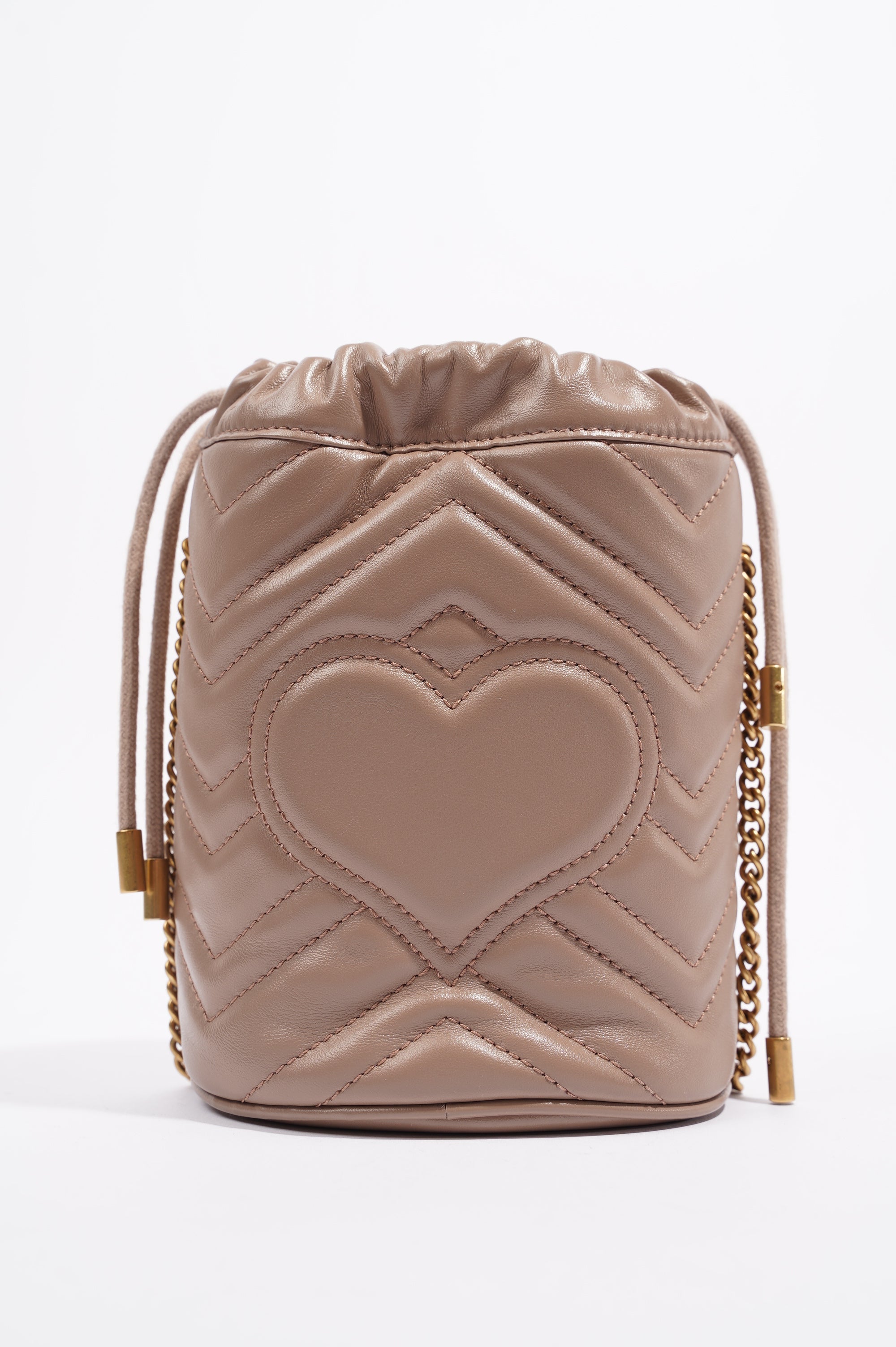 Gucci Womens Marmont Bucket Bag Nude Mini