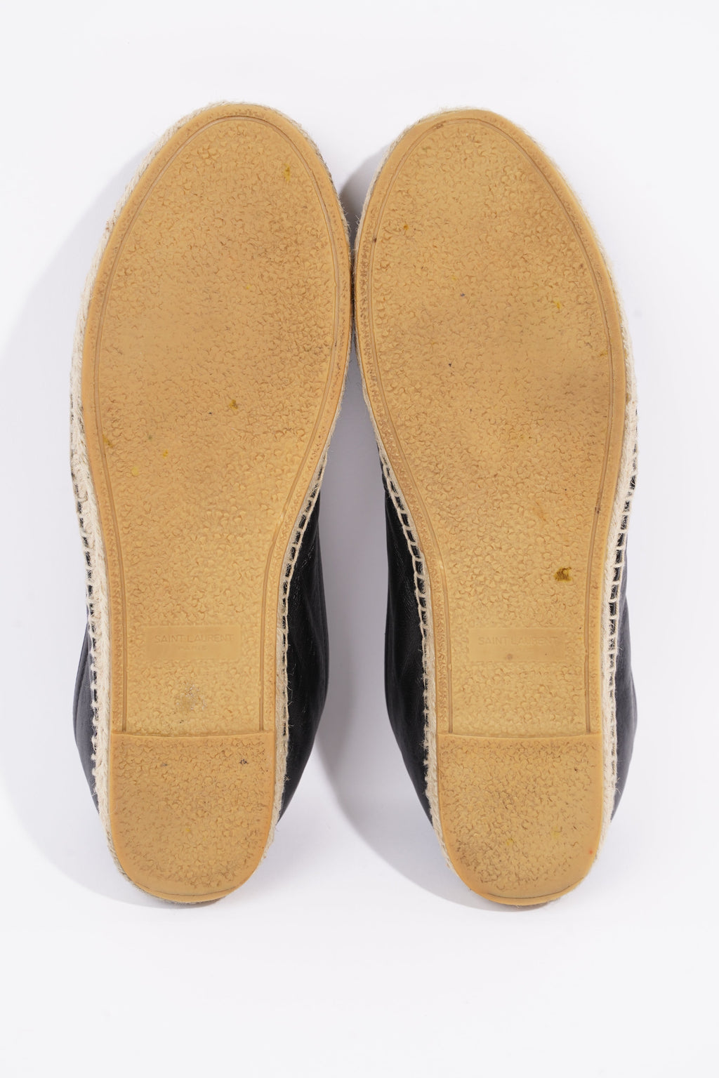 Saint Laurent Womens Espadrille Nappa Nero Black / Leather EU 40 / UK 7