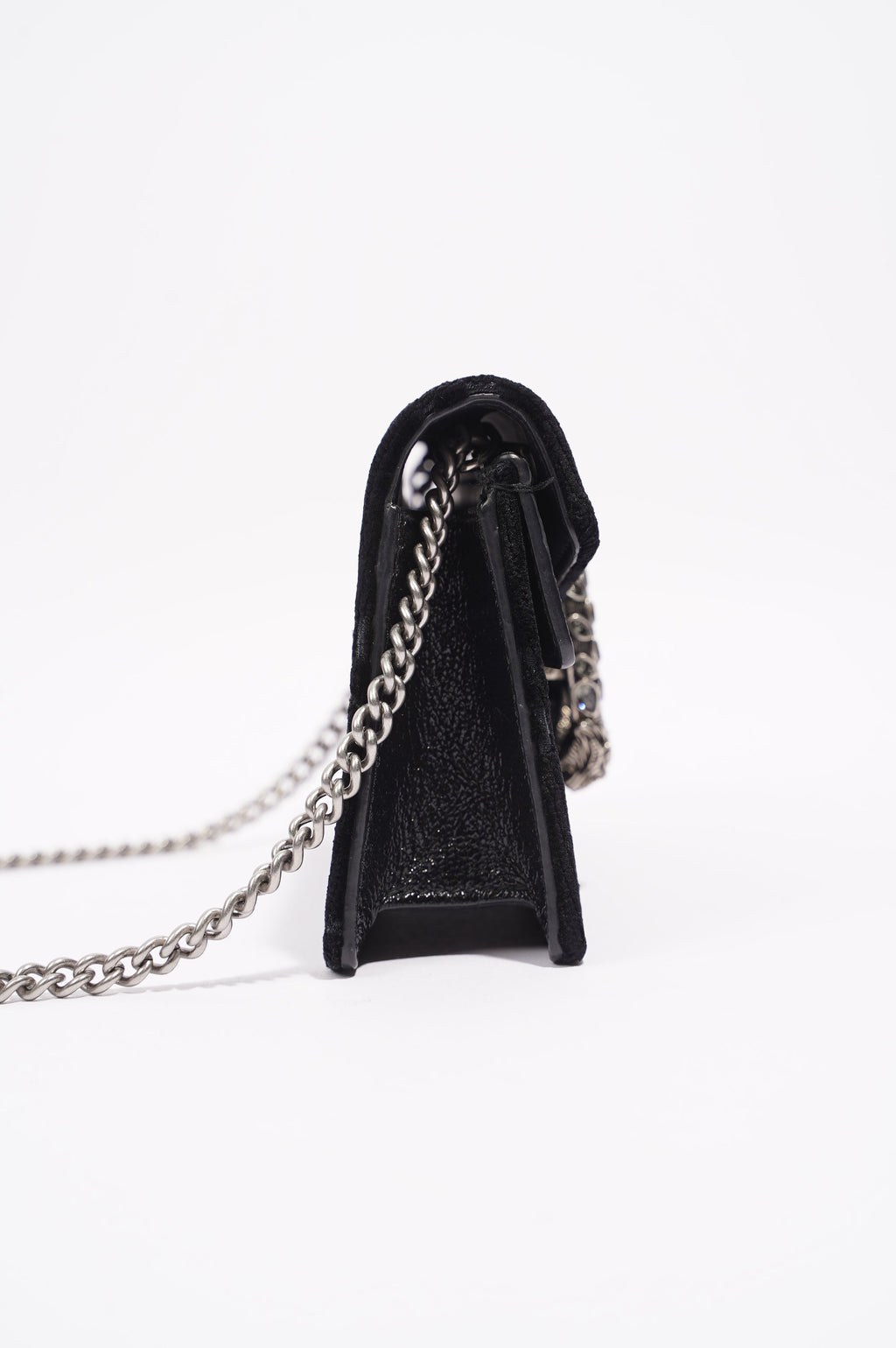 Gucci Womens Dionysus Black Velvet Super Mini