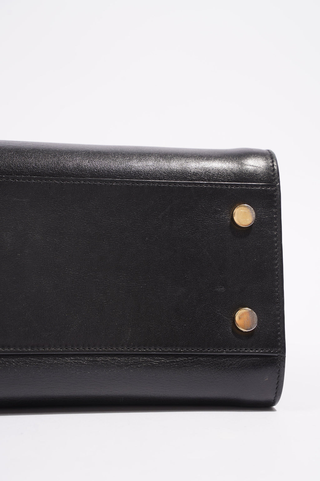 Saint Laurent Womens Cabas Black / Gold Small