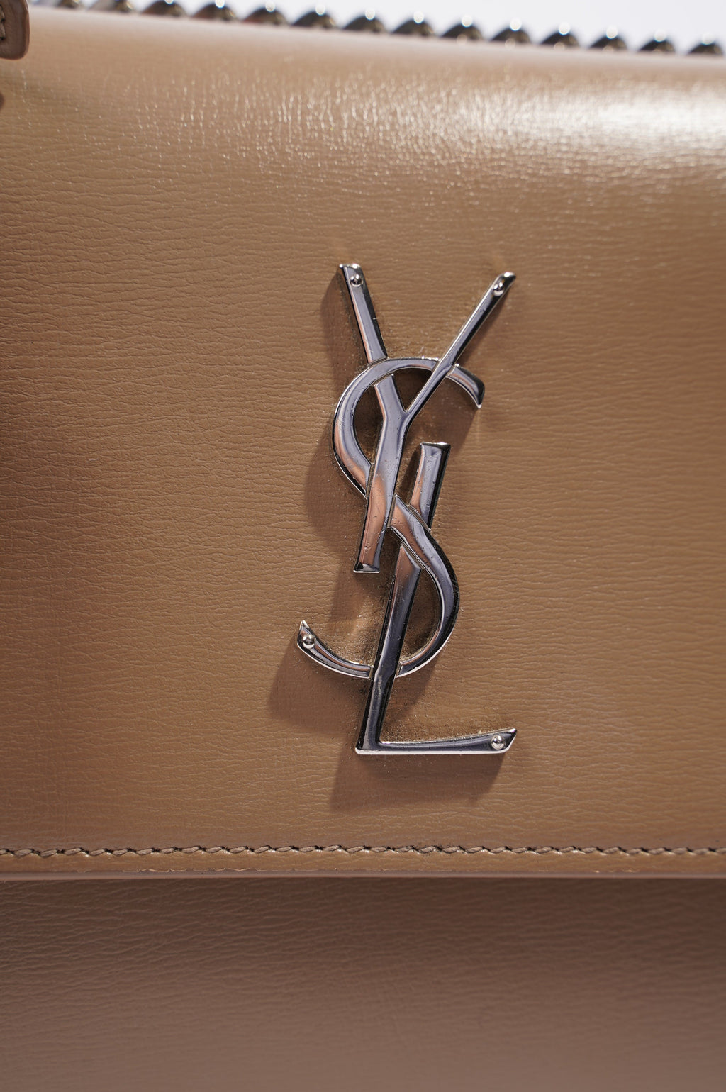 Saint Laurent Womens Sunset Chain Bag Dark Beige Medium