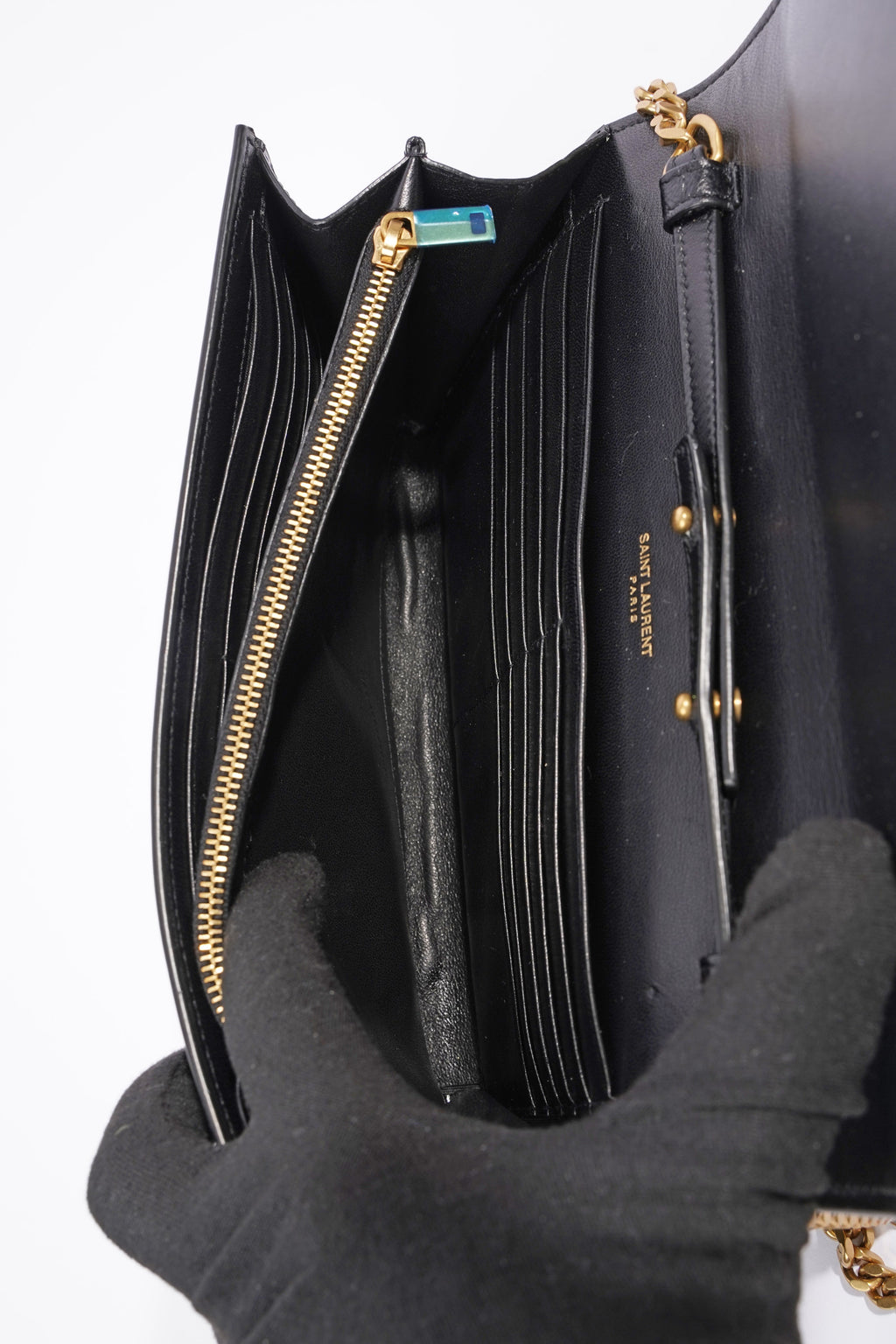Saint Laurent Kate Black Patent Leather Medium