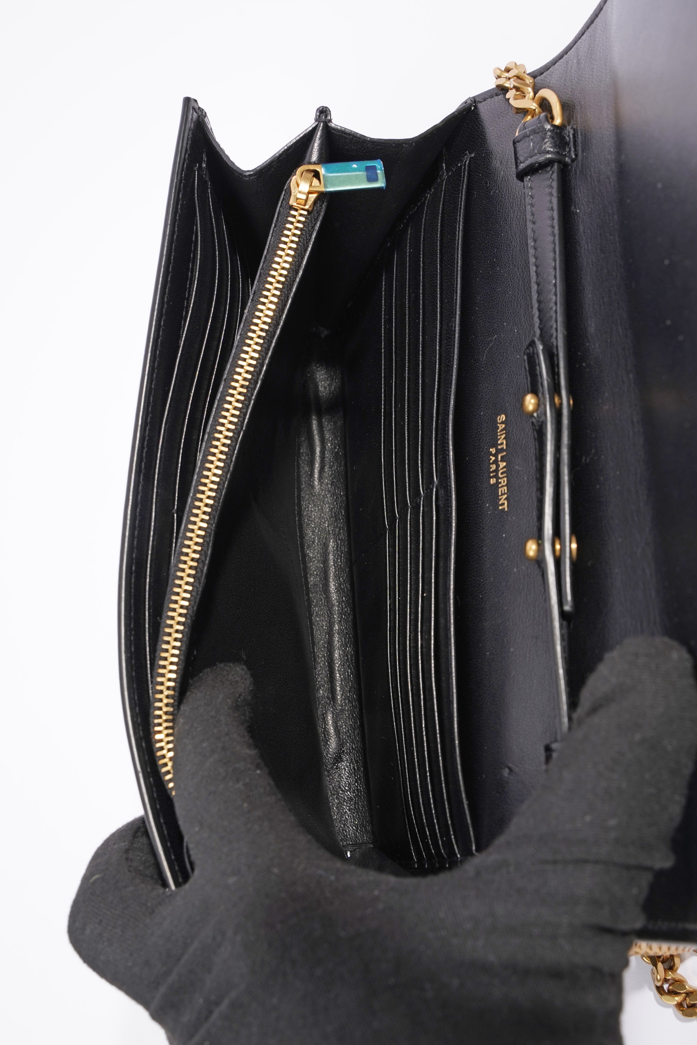 Saint Laurent Kate Black Patent Leather Medium