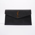 Saint Laurent Womens Uptown Pouch Black / Gold