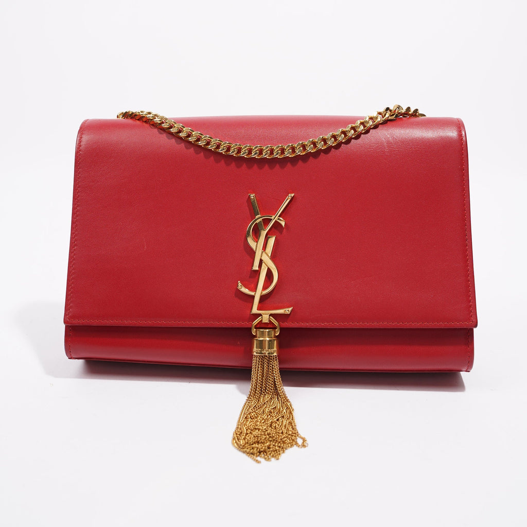 Saint Laurent Kate Tassle Bag Red / Gold Medium