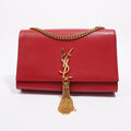 Saint Laurent Kate Tassle Bag Red / Gold Medium