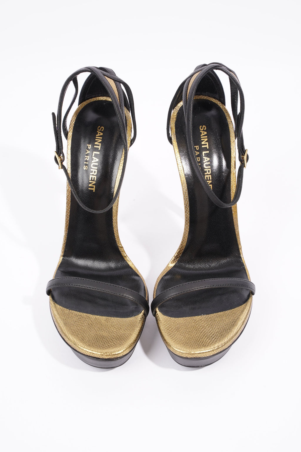 Saint Laurent Womens Janis 105 Gold / Black EU 38 / UK 5