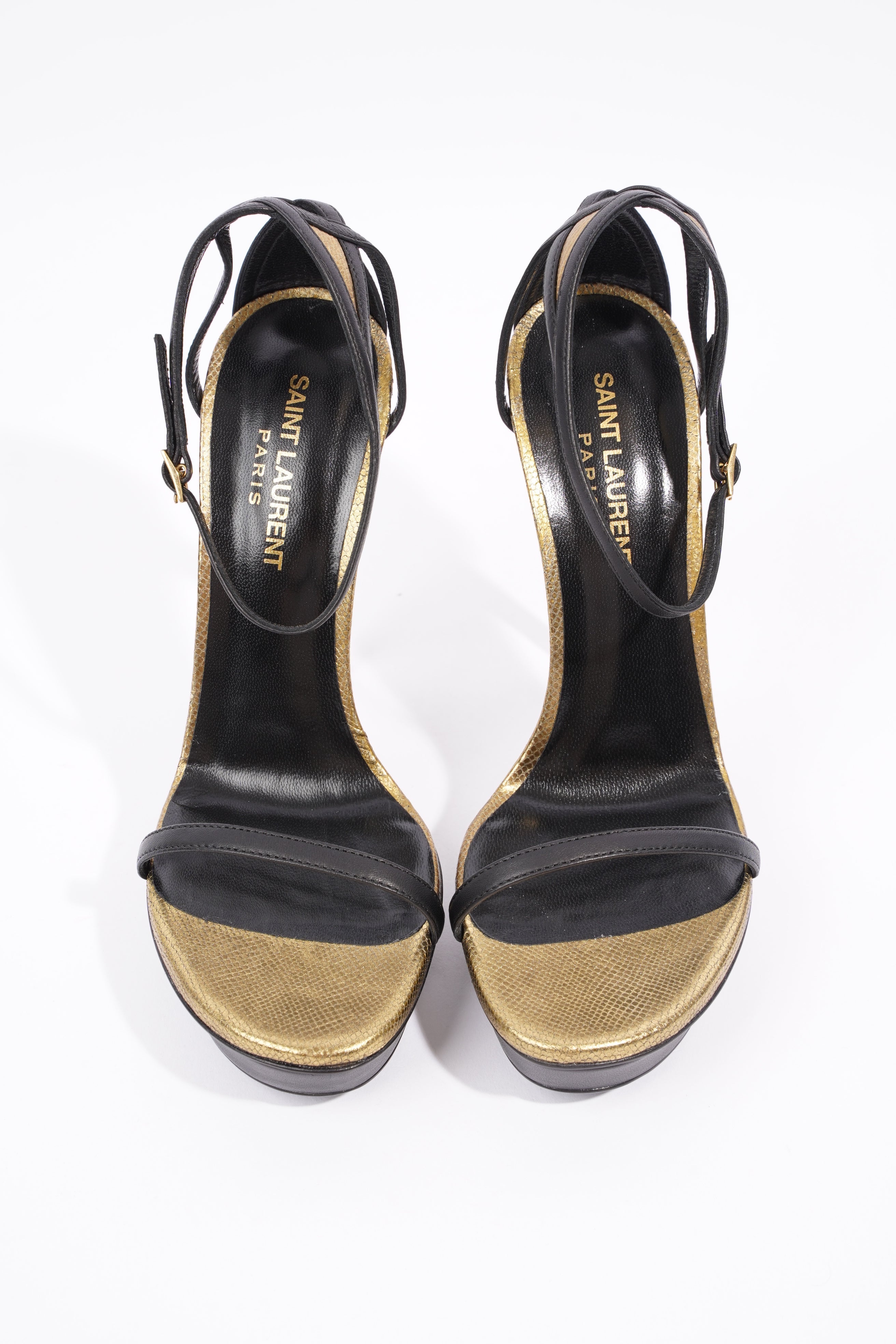 Saint Laurent Womens Janis 105 Gold / Black EU 38 / UK 5
