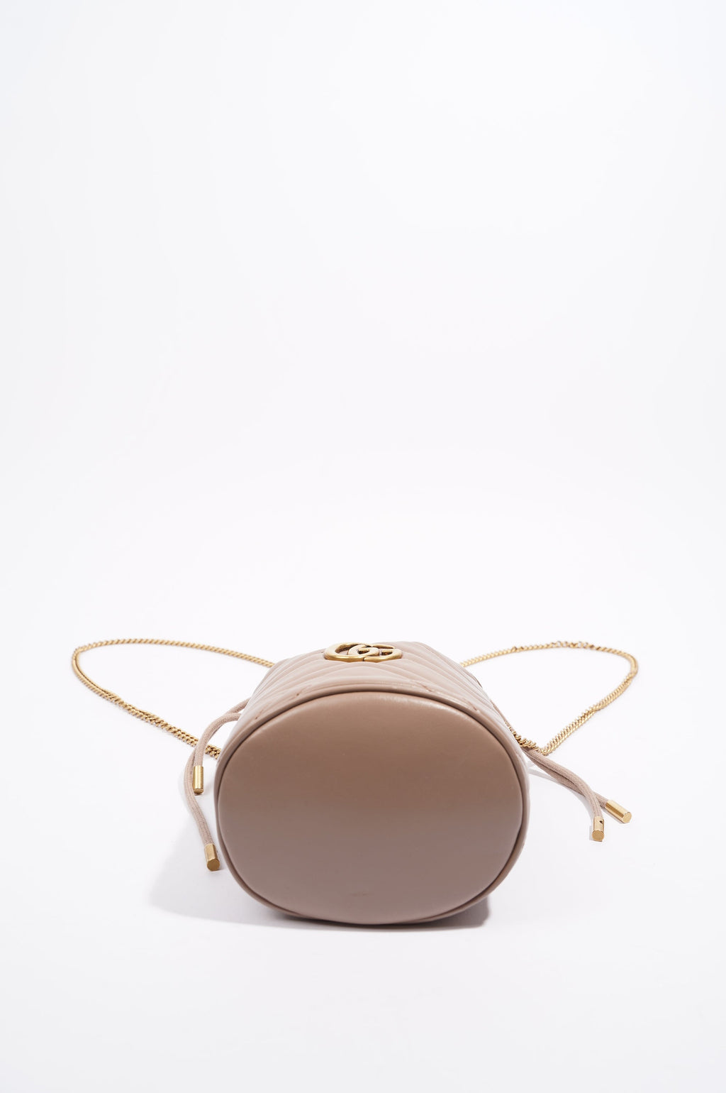 Gucci Womens Marmont Bucket Bag Nude Mini