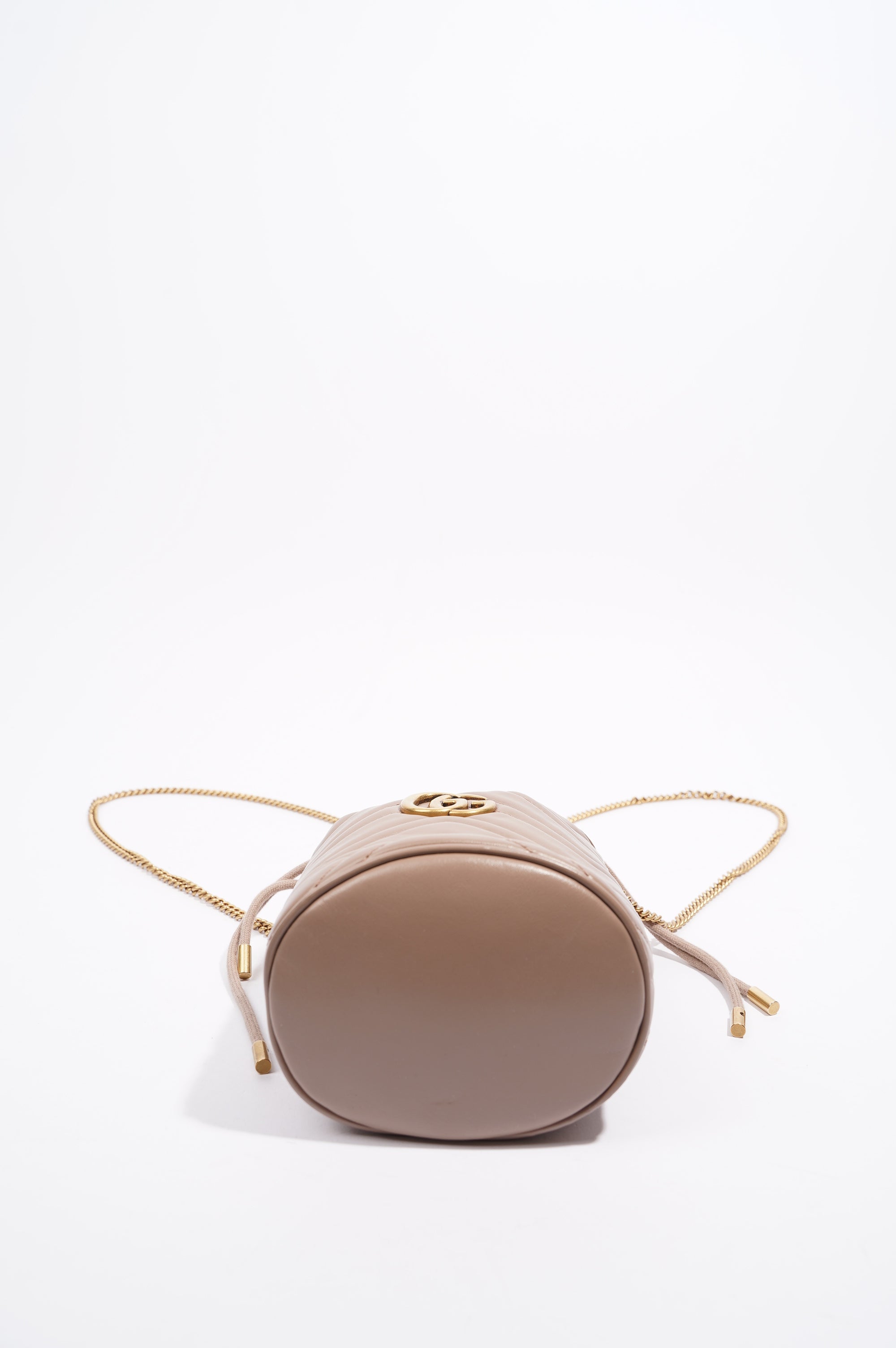 Gucci Womens Marmont Bucket Bag Nude Mini