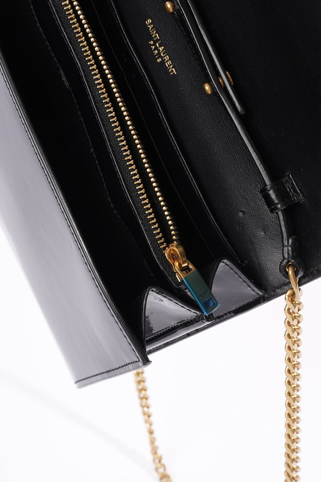 Saint Laurent Kate Black Patent Leather Medium