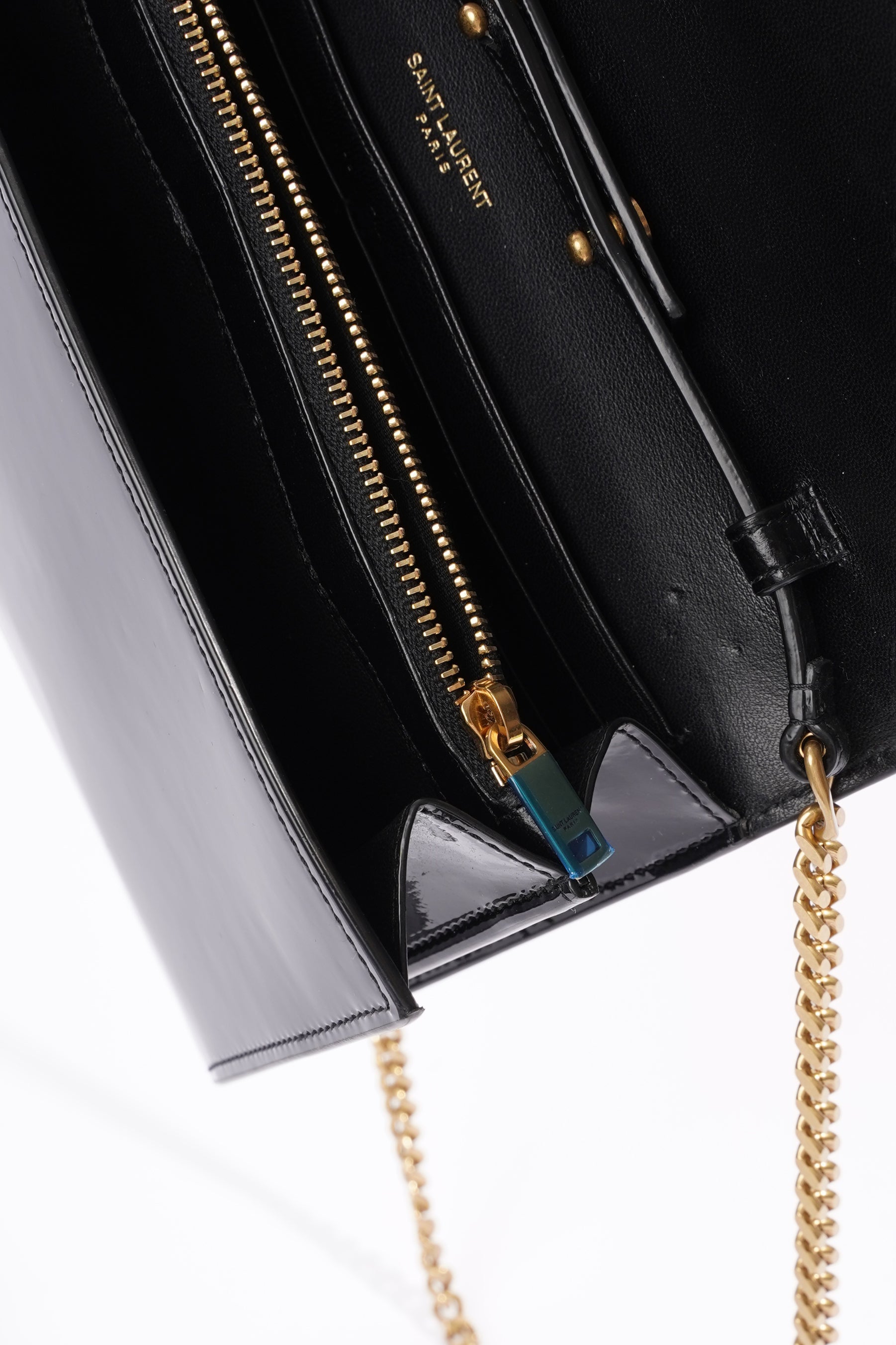 Saint Laurent Kate Black Patent Leather Medium