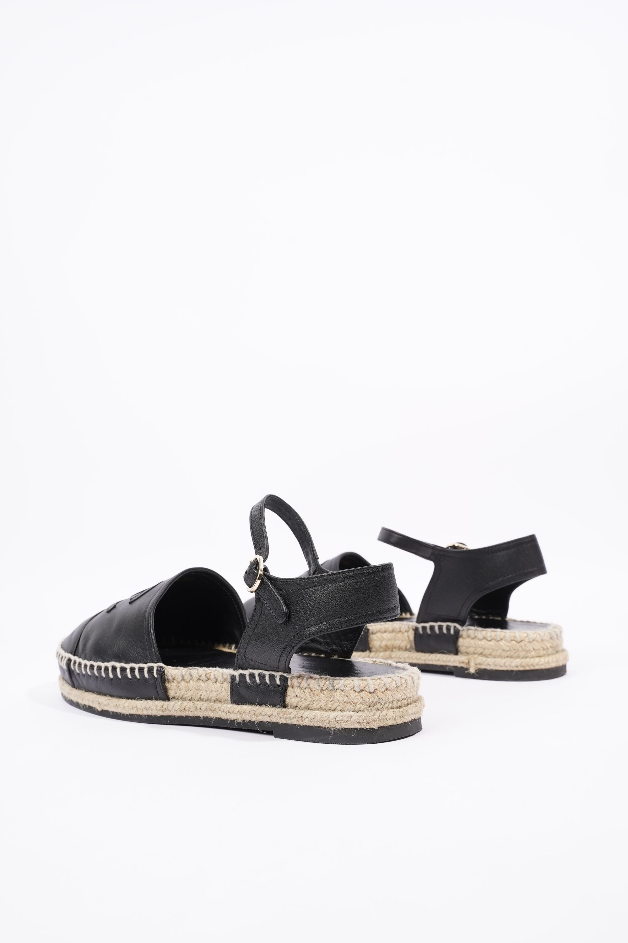 Chanel Womens Strap Espadrilles Black EU 38 / UK 5