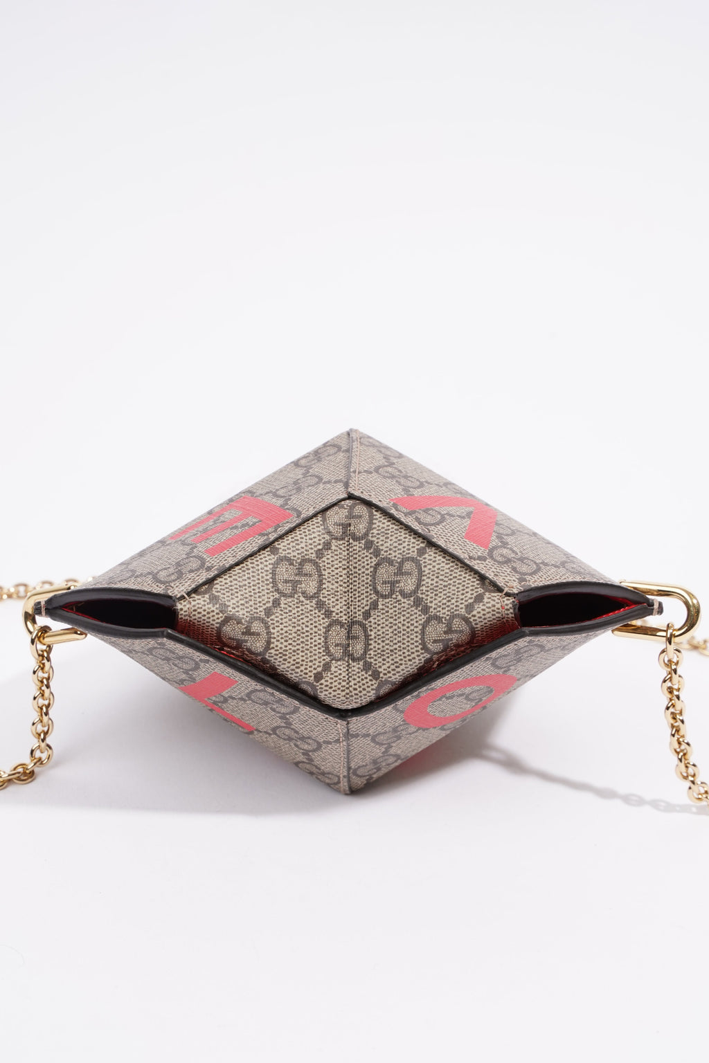 Gucci Small Heart Mini Chain Bag Supreme / Red