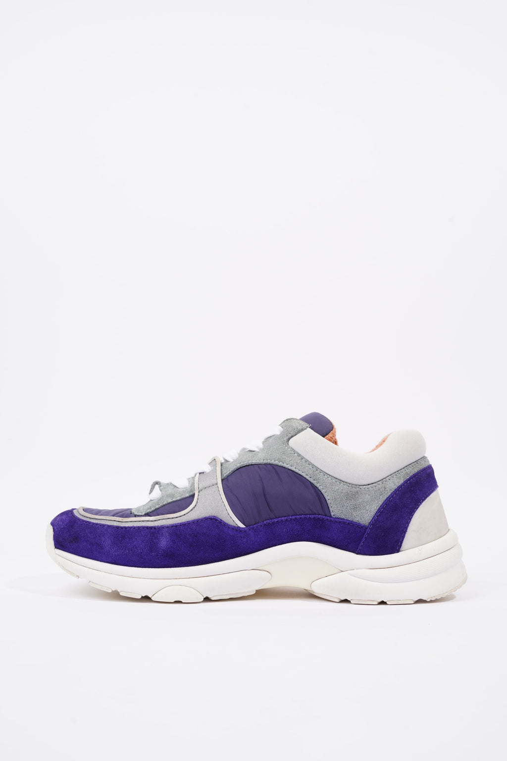Chanel Womens CC Logo Sneaker Blue / White / Orange EU 39 / UK 6