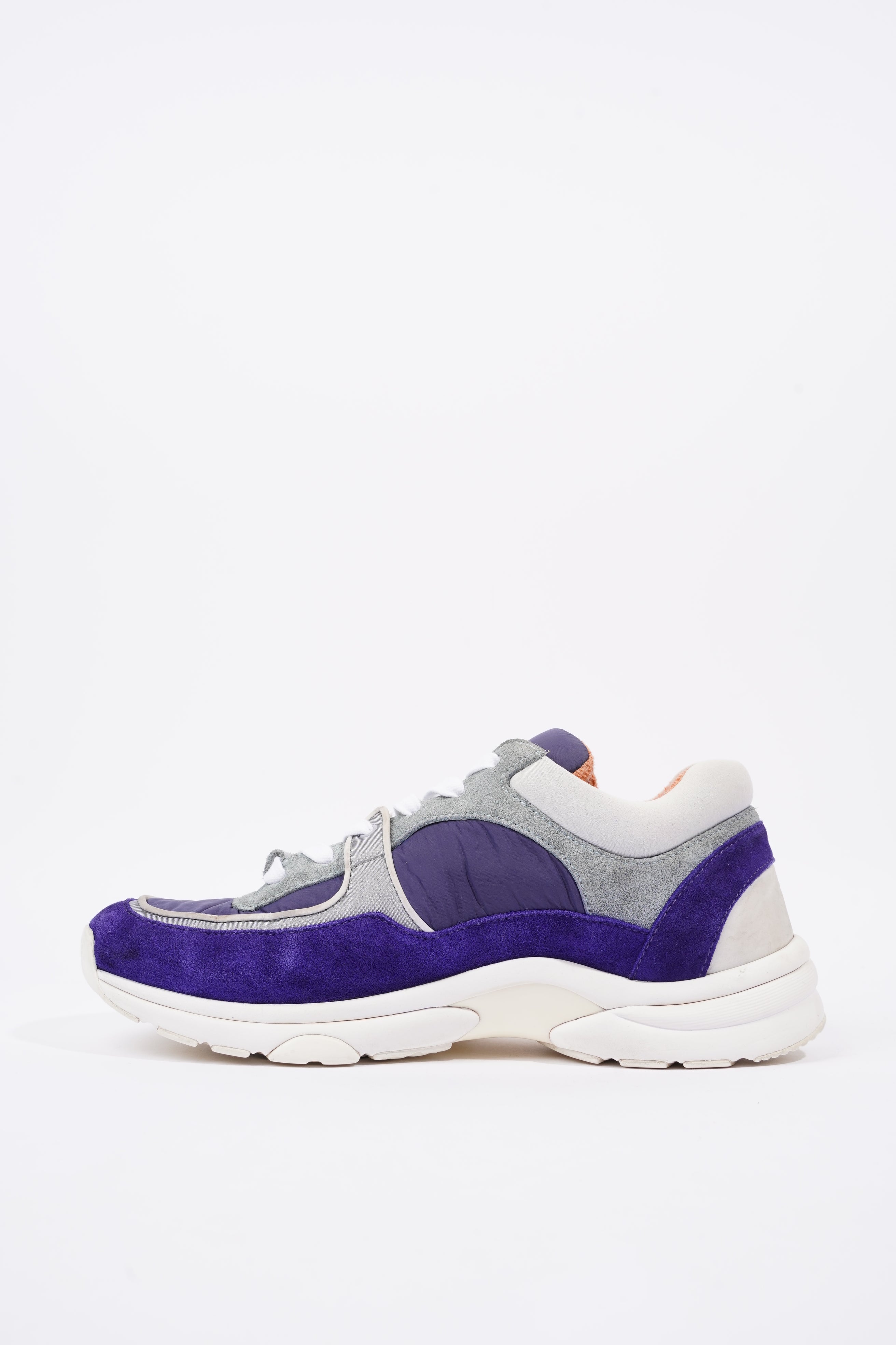 Chanel Womens CC Logo Sneaker Blue / White / Orange EU 39 / UK 6