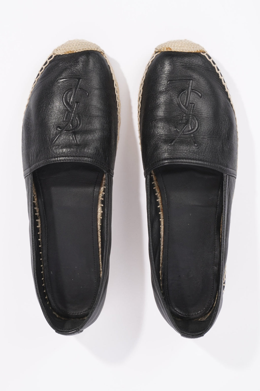 Saint Laurent Womens Espadrille Nappa Nero Black / Leather EU 40 / UK 7