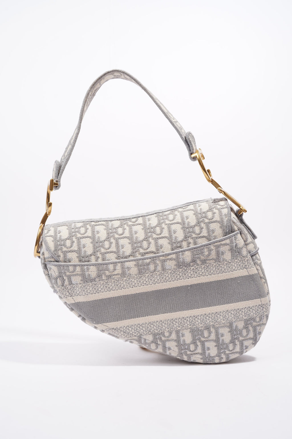 Christian Dior Womens Saddle Bag Grey