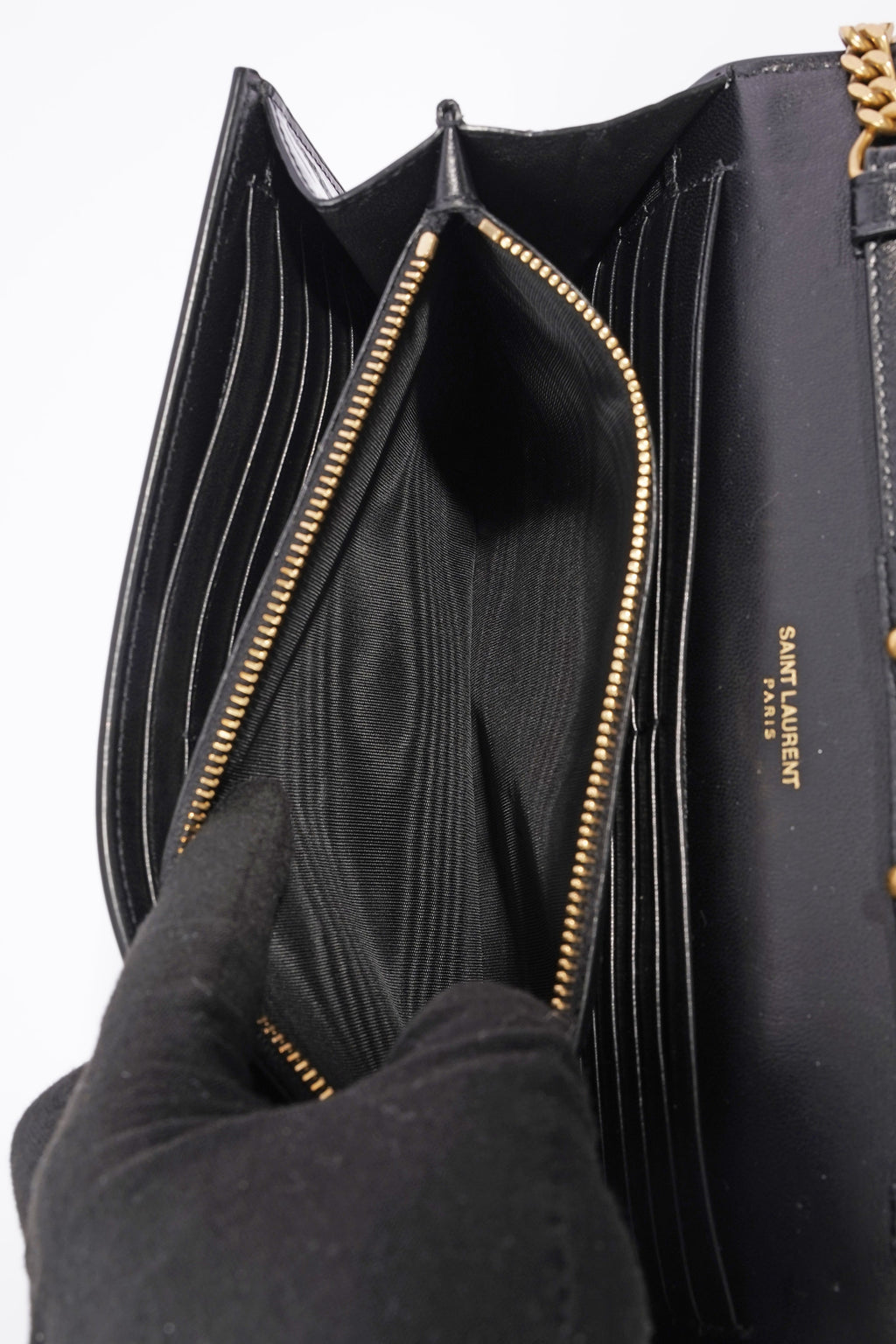 Saint Laurent Kate Black Patent Leather Medium