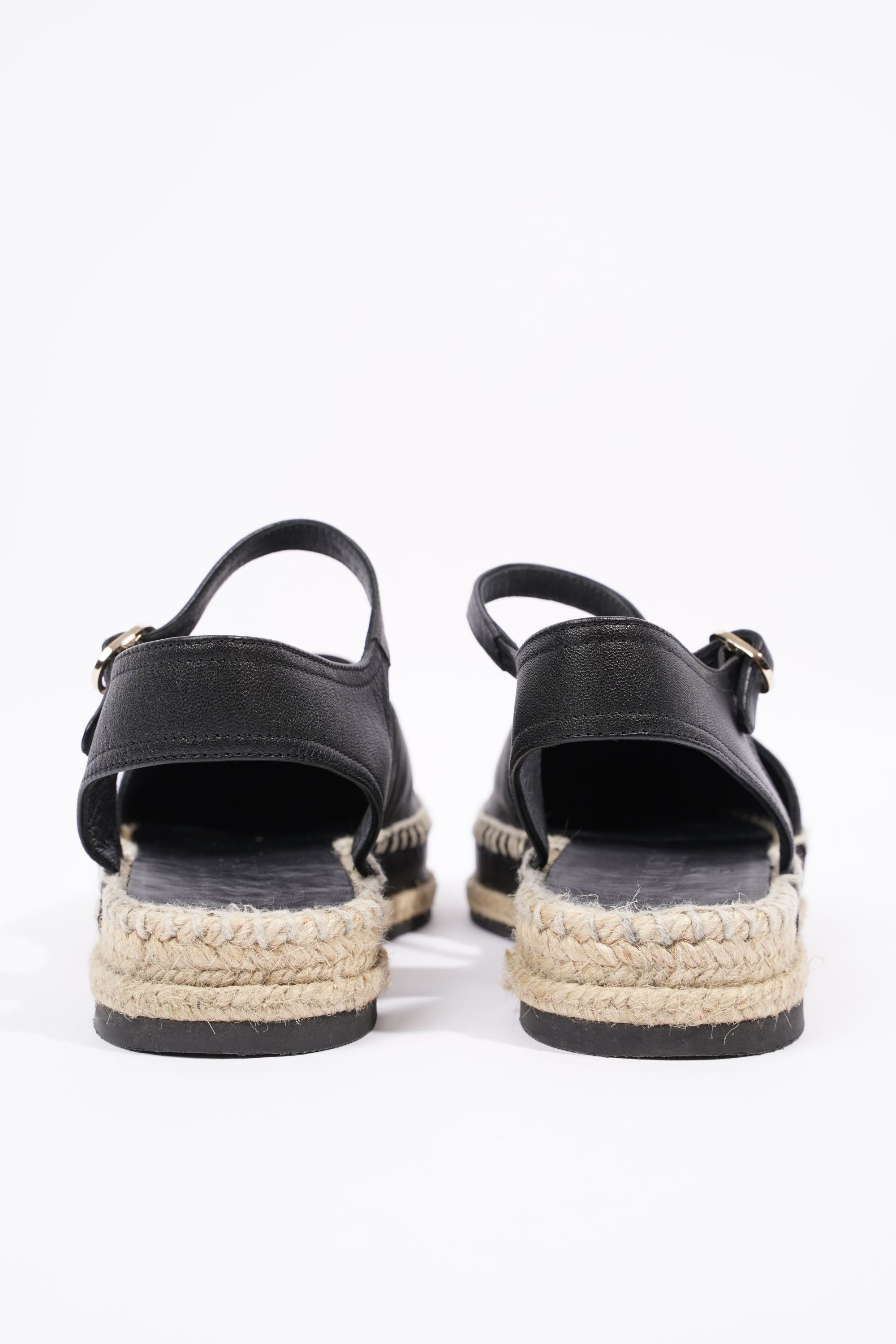 Chanel Womens Strap Espadrilles Black EU 38 / UK 5
