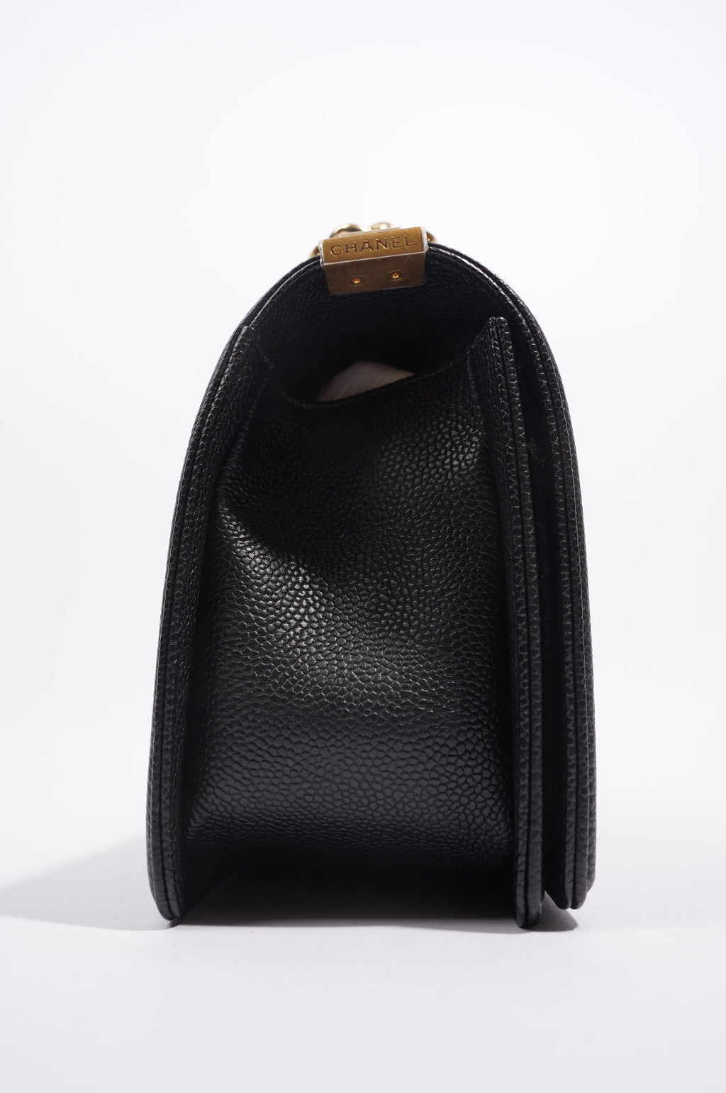 Chanel Womens Boy Bag Black Caviar Medium