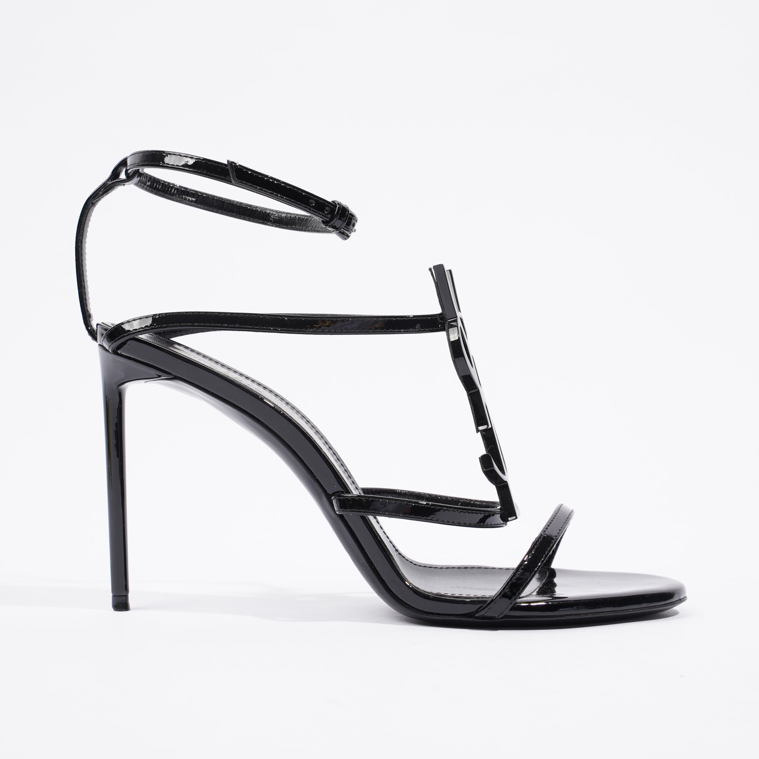 Saint Laurent Cassandra 95 Patent Black EU 37.5 / UK 4.5