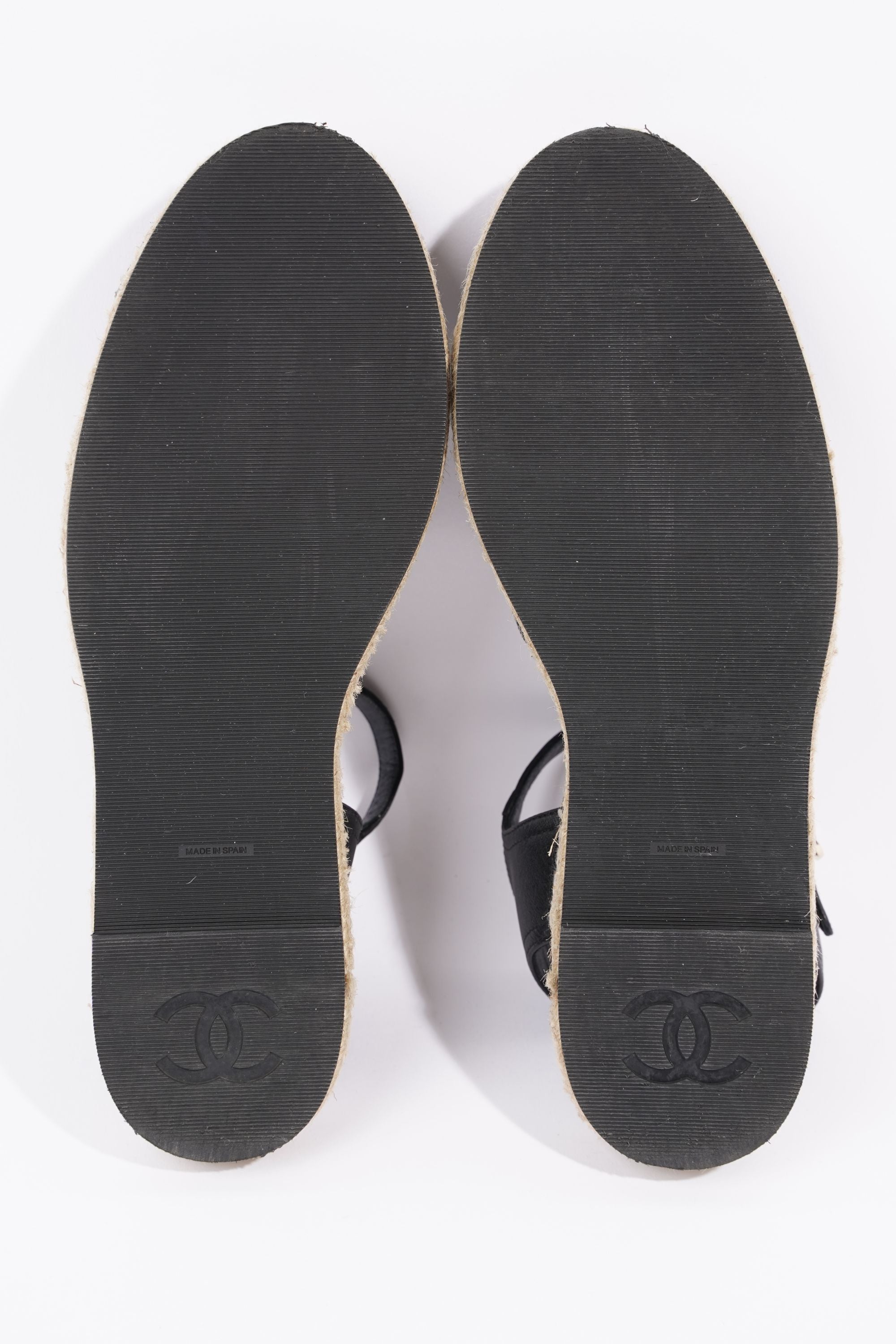 Chanel Womens Strap Espadrilles Black EU 38 / UK 5