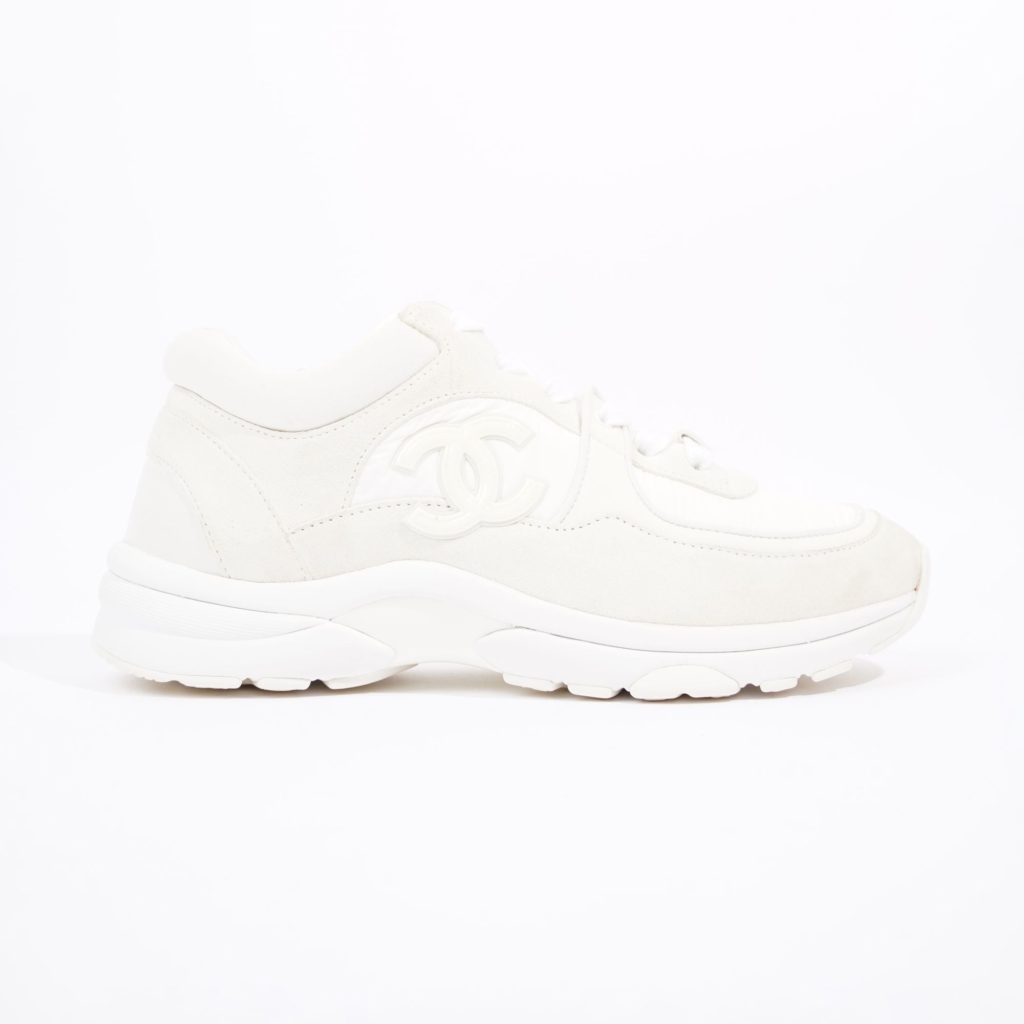 Chanel Womens CC Logo White / Cream EU 36 / UK 3