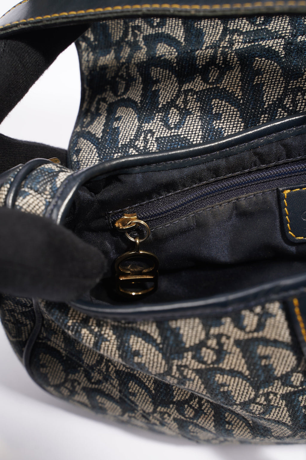 Christian Dior Saddle Bag Navy Oblique