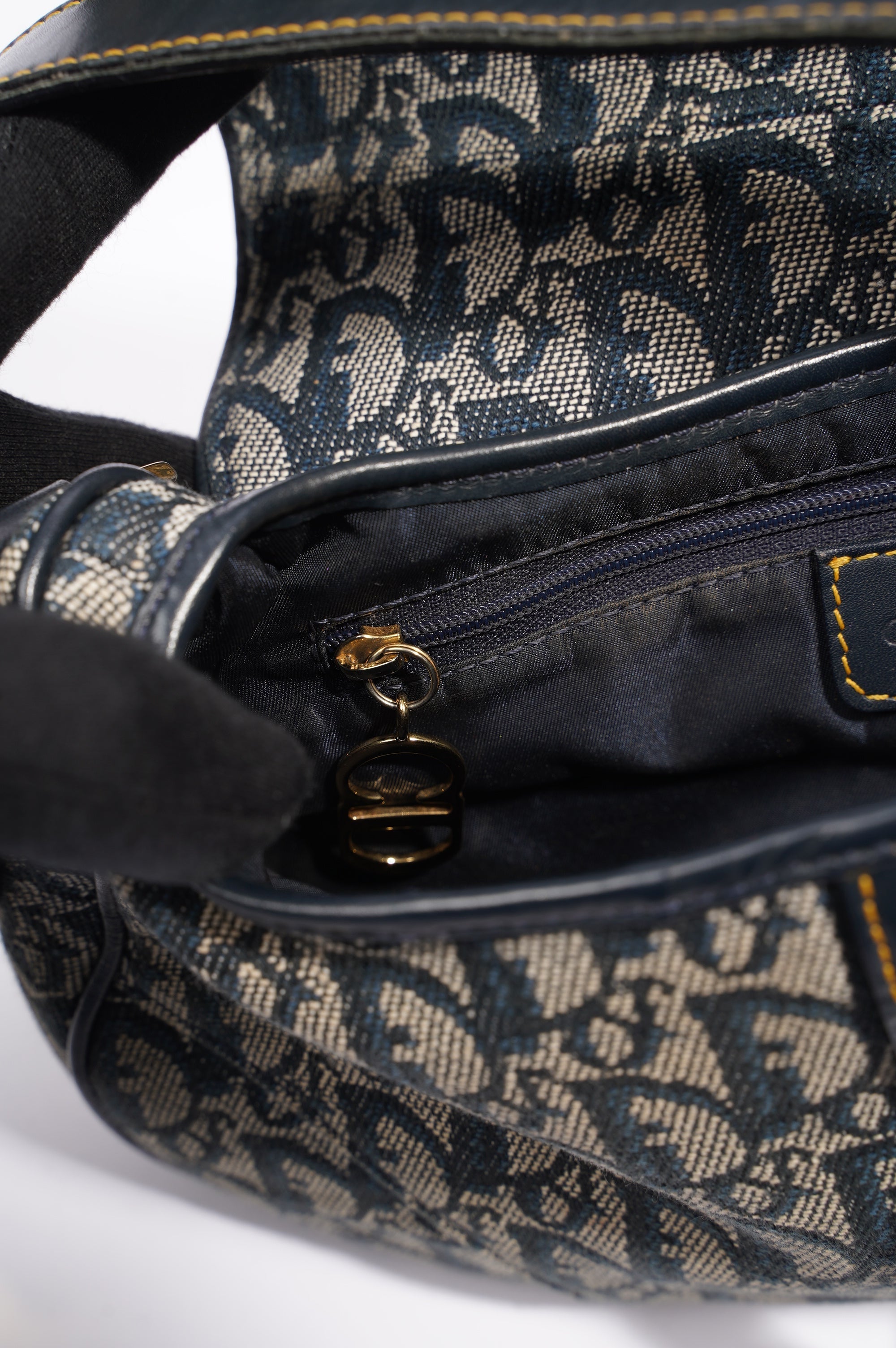 Christian Dior Saddle Bag Navy Oblique