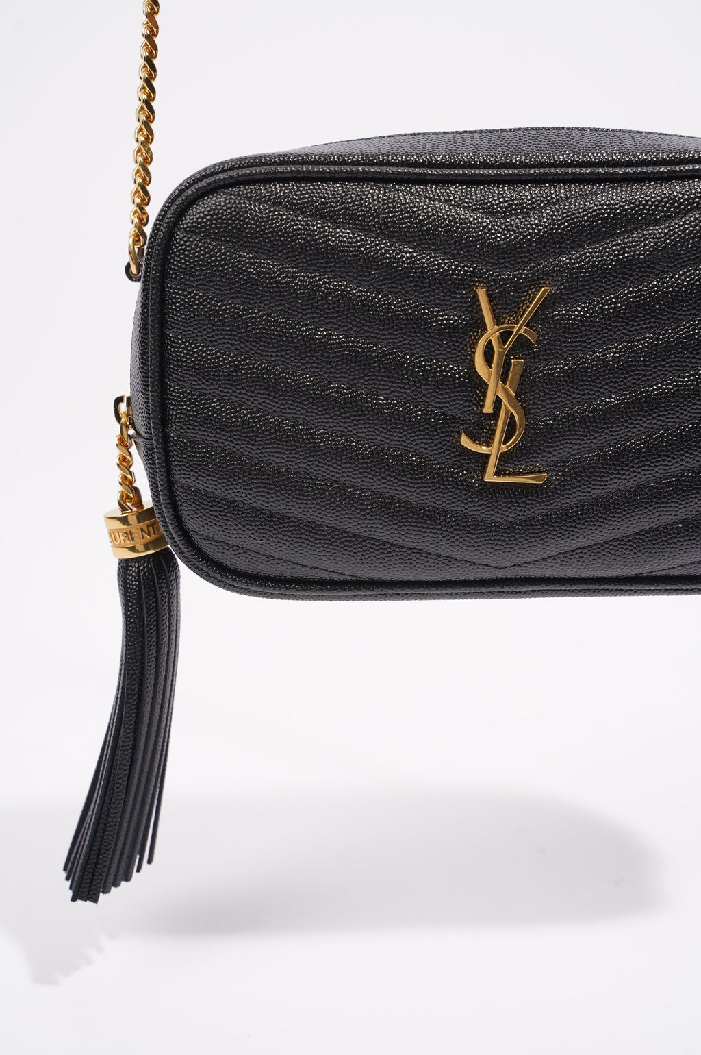 Saint Laurent Womens Lou Camera Bag Black Leather Mini