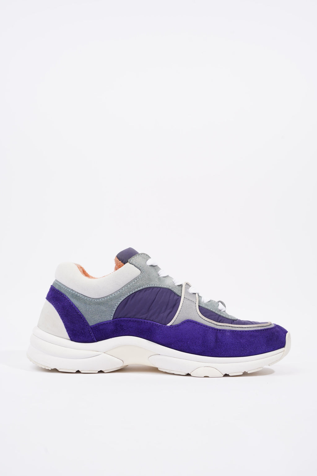 Chanel Womens CC Logo Sneaker Blue / White / Orange EU 39 / UK 6