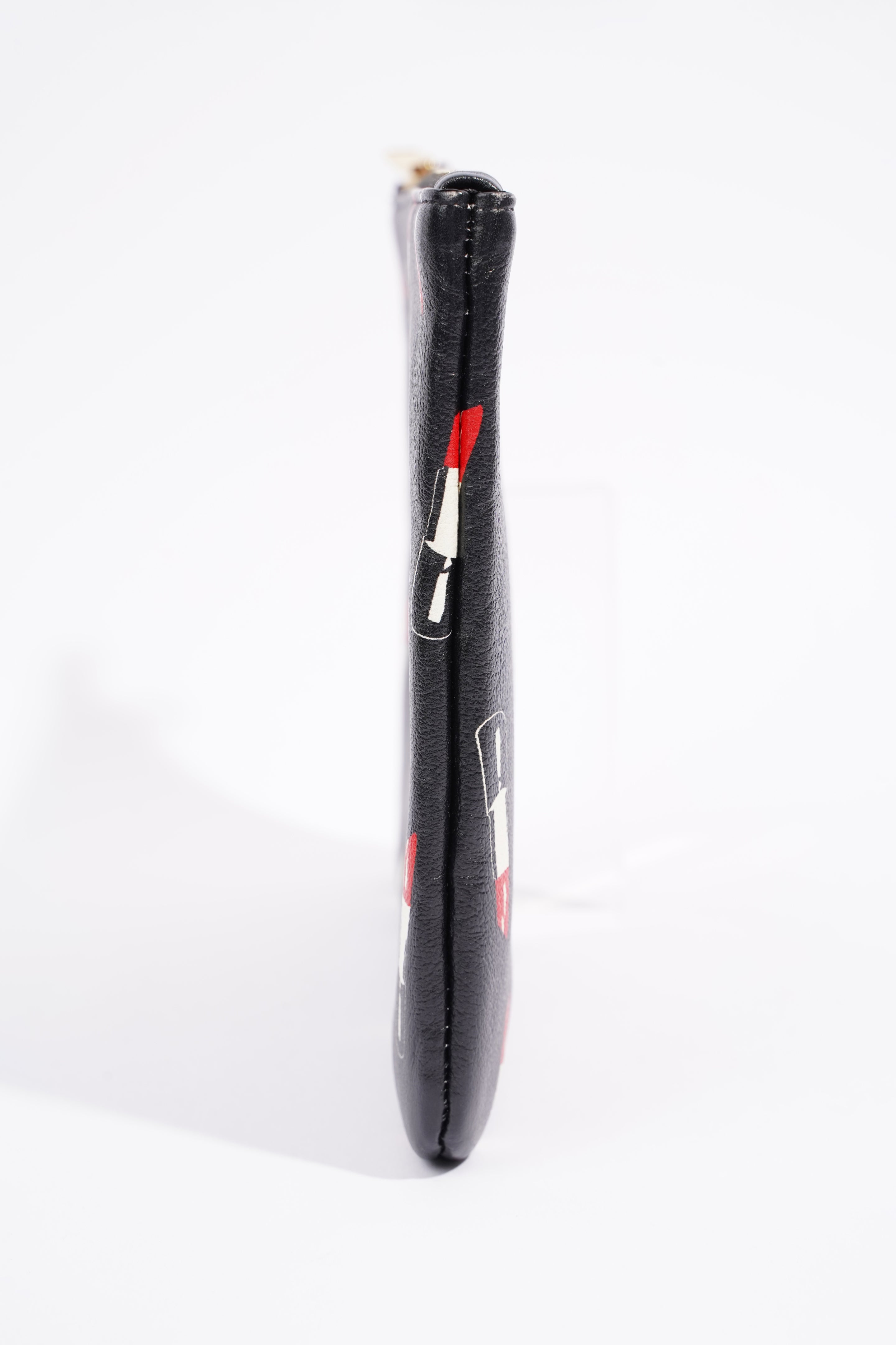 Saint Laurent Womens Lipstick Pouch Black Leather