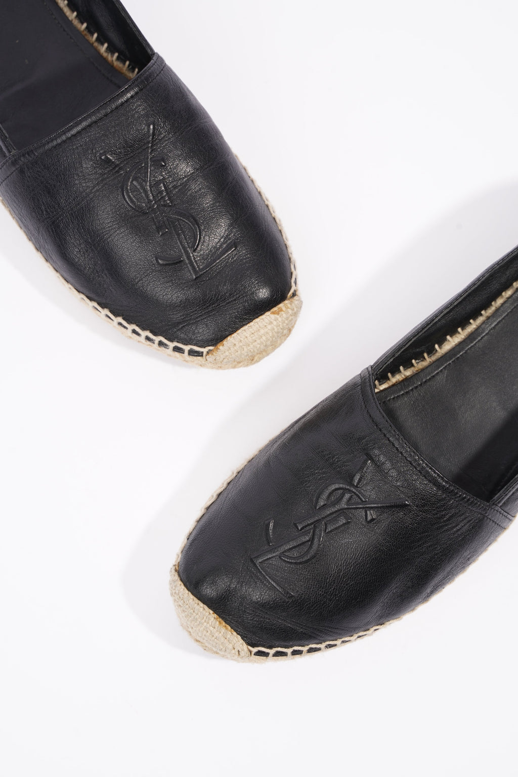 Saint Laurent Womens Espadrille Nappa Nero Black / Leather EU 40 / UK 7